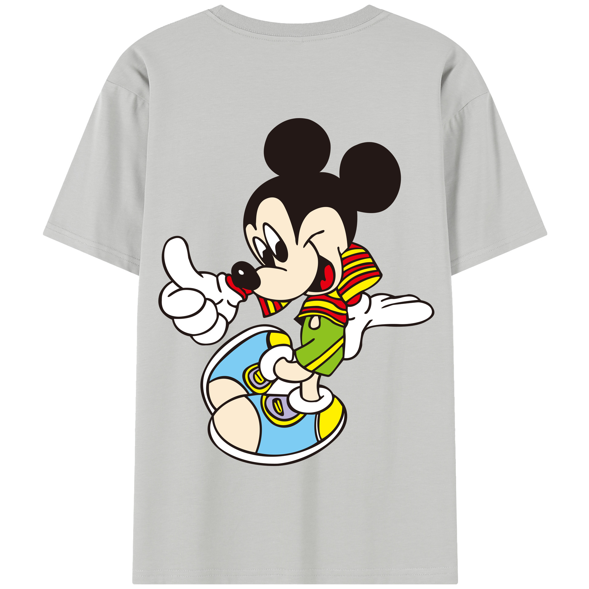 （画像用） ミッキーマウス Mickey Mouse 綿100％半袖Tシャツ（背面プリント）