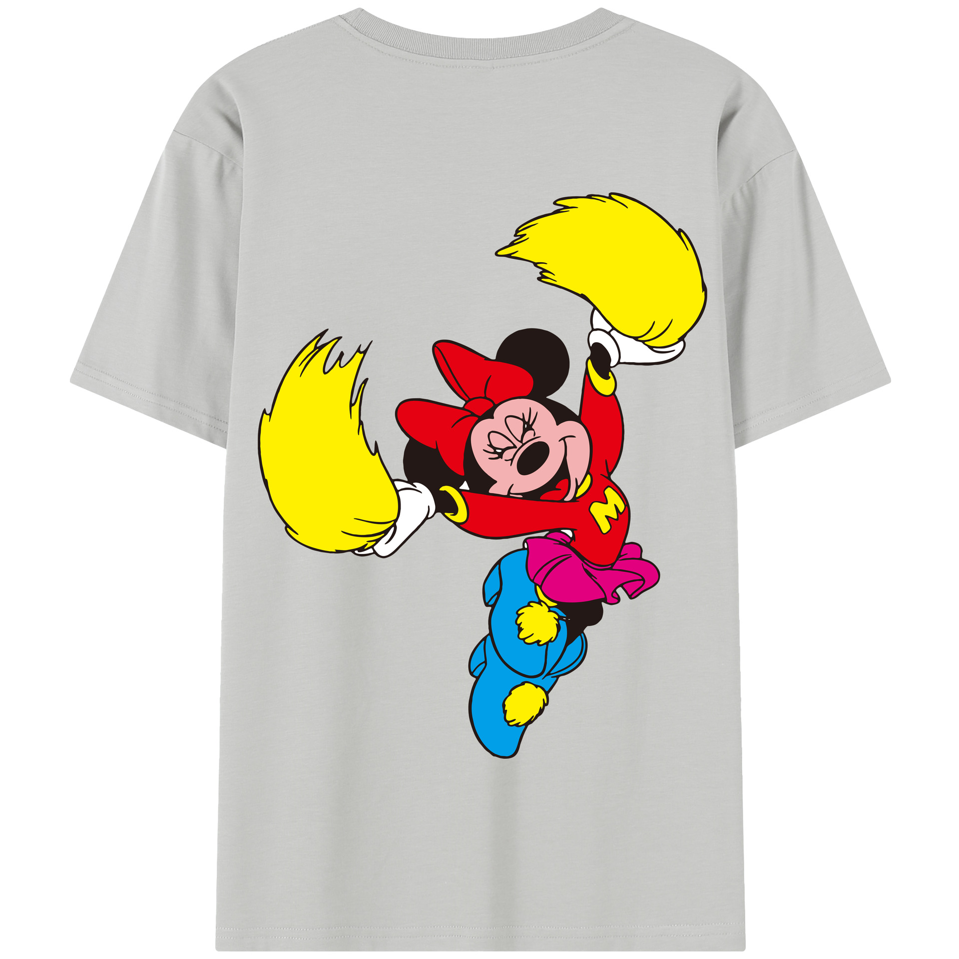（画像用） ミッキーマウス Mickey Mouse 綿100％半袖Tシャツ（背面プリント）