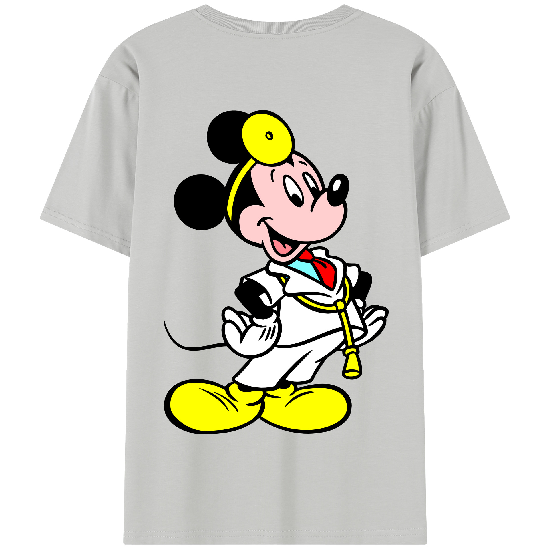 （画像用） ミッキーマウス Mickey Mouse 綿100％半袖Tシャツ（背面プリント）