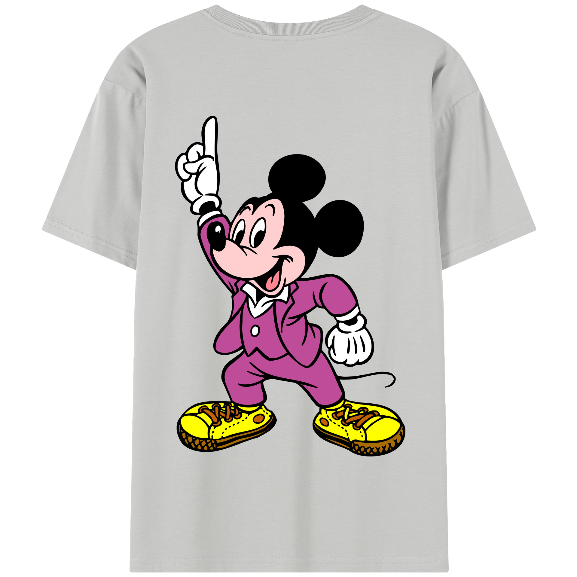 （画像用） ミッキーマウス Mickey Mouse 綿100％半袖Tシャツ（背面プリント）