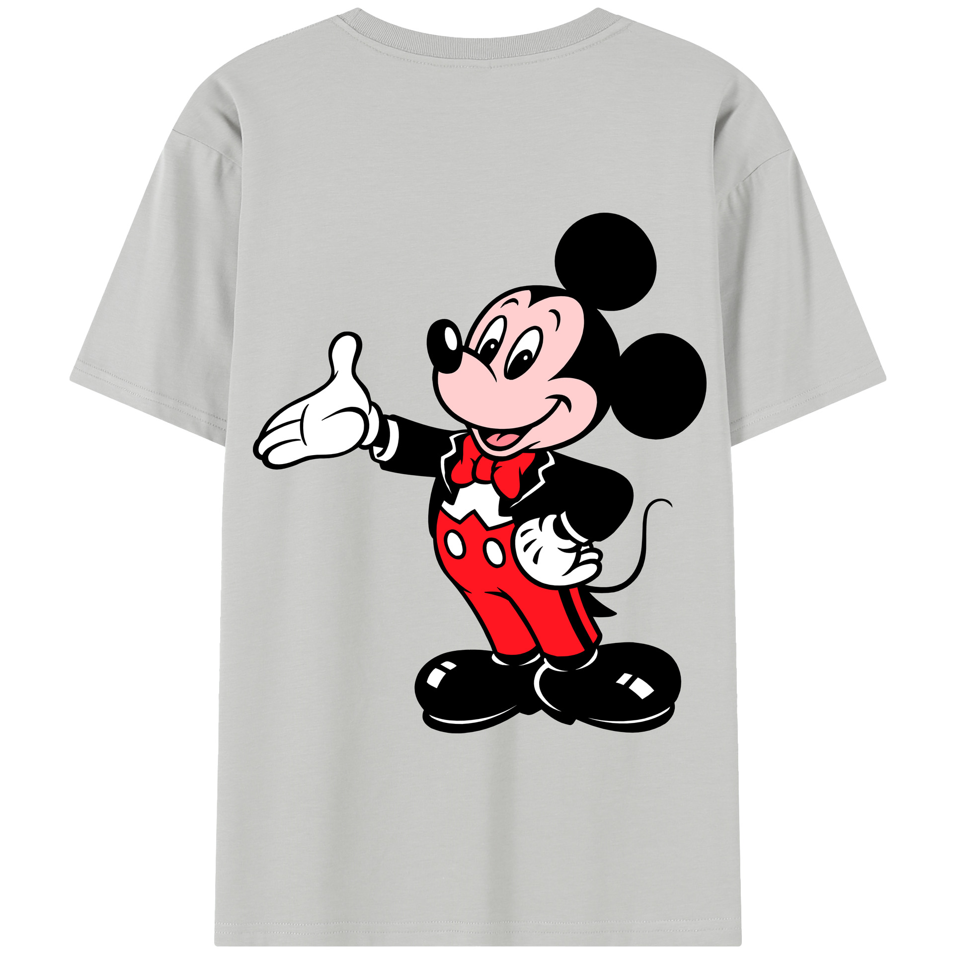 （画像用） ミッキーマウス Mickey Mouse 綿100％半袖Tシャツ（背面プリント）