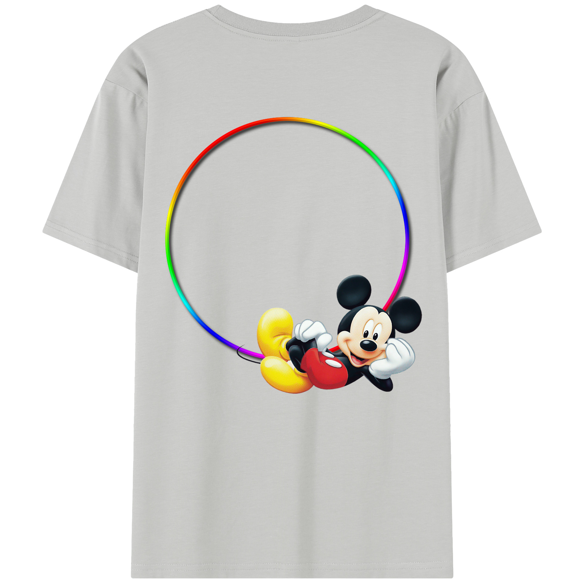 ミッキーマウス Mickey Mouse 綿100％半袖Tシャツ（背面プリント）