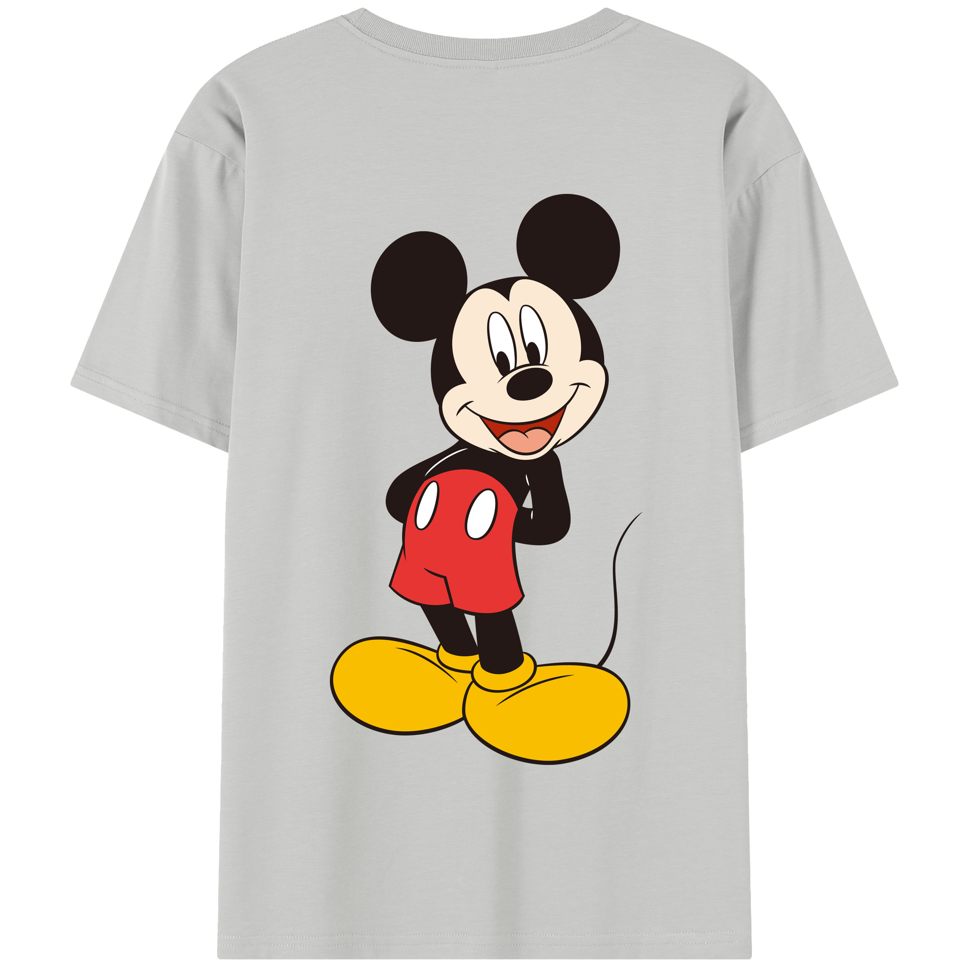 （画像用） ミッキーマウス Mickey Mouse 綿100％半袖Tシャツ（背面プリント）