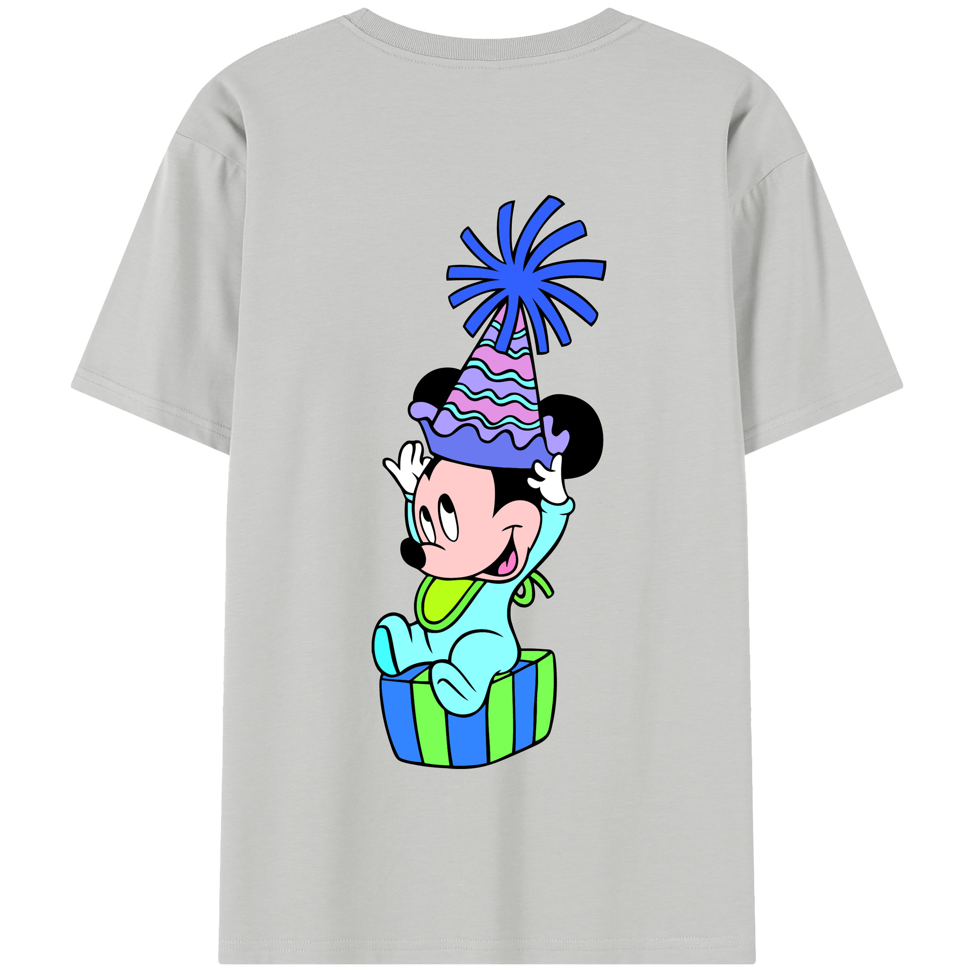 （画像用） ミッキーマウス Mickey Mouse 綿100％半袖Tシャツ（背面プリント）