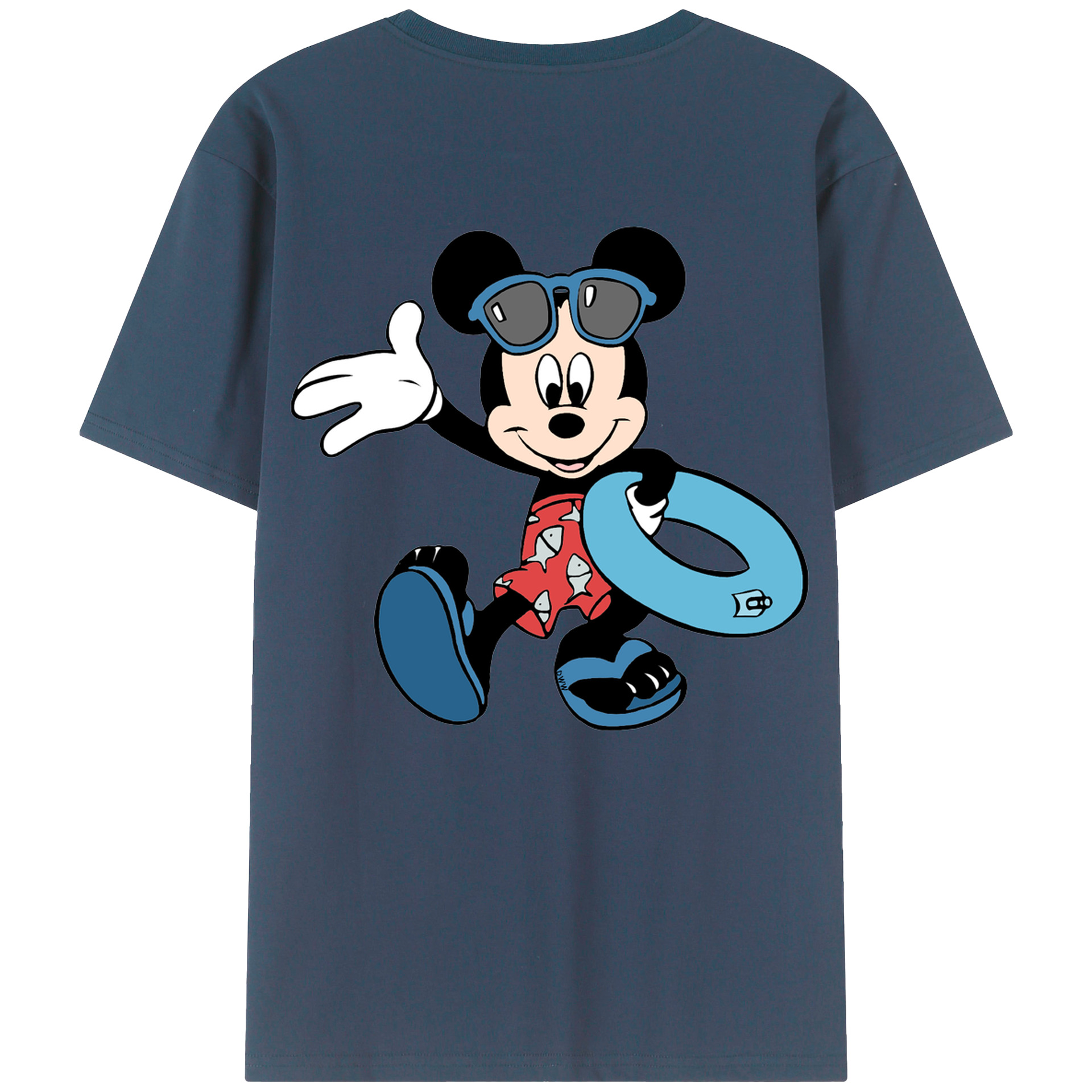 （画像用） ミッキーマウス Mickey Mouse 綿100％半袖Tシャツ（背面プリント）
