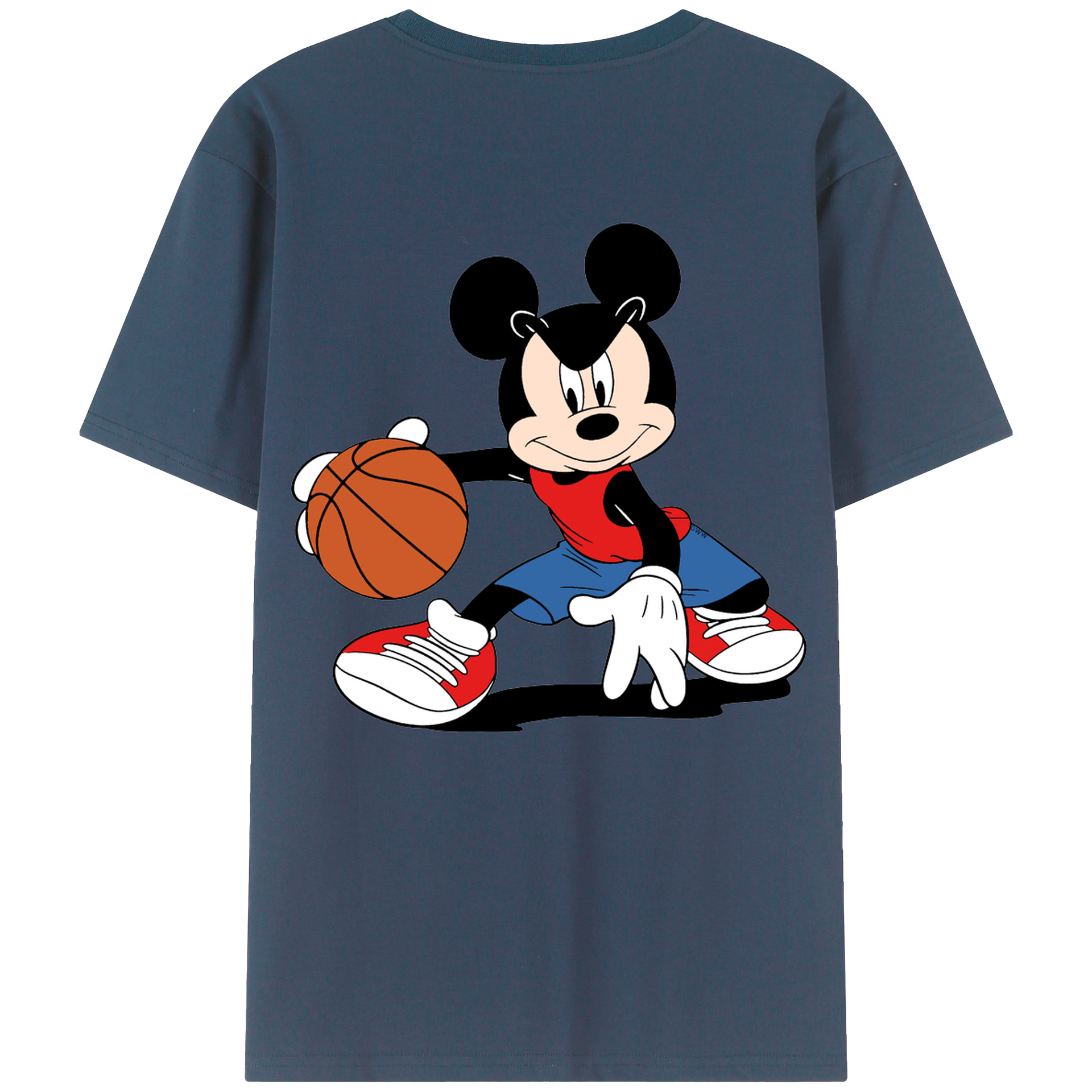 （画像用） ミッキーマウス Mickey Mouse 綿100％半袖Tシャツ（背面プリント）