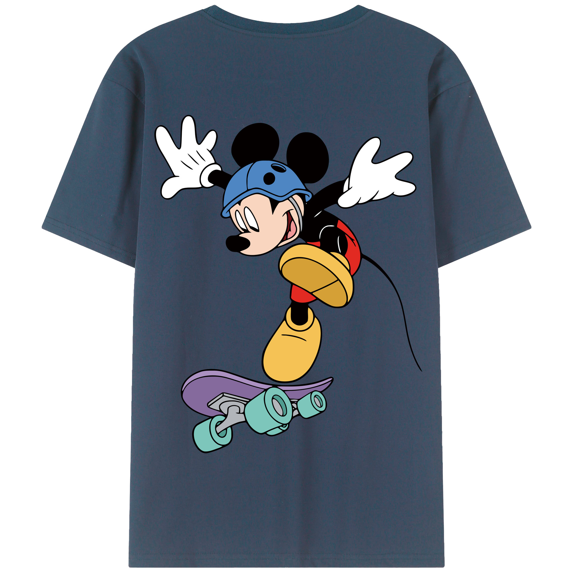 （画像用） ミッキーマウス Mickey Mouse 綿100％半袖Tシャツ（背面プリント）