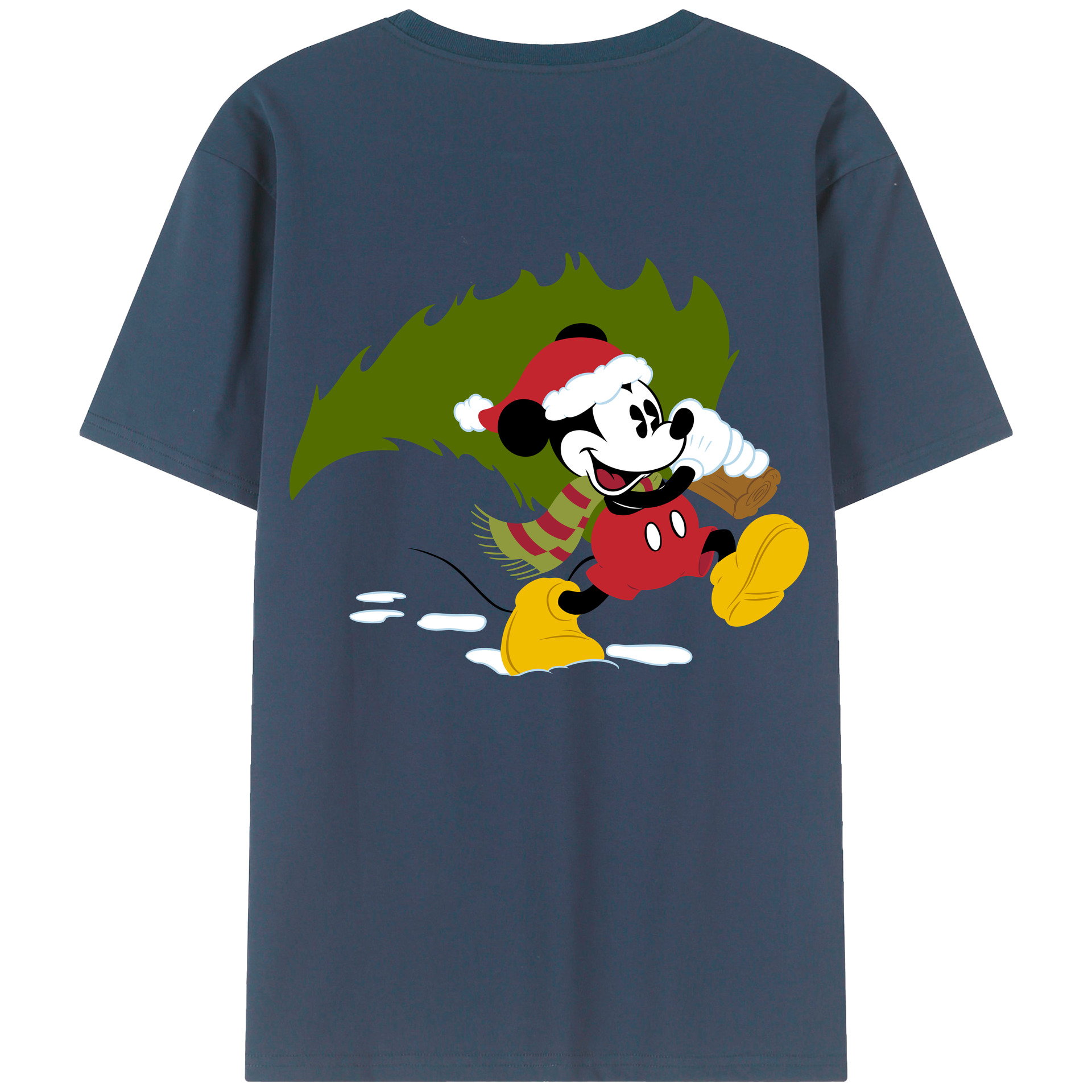 （画像用） ミッキーマウス Mickey Mouse 綿100％半袖Tシャツ（背面プリント）