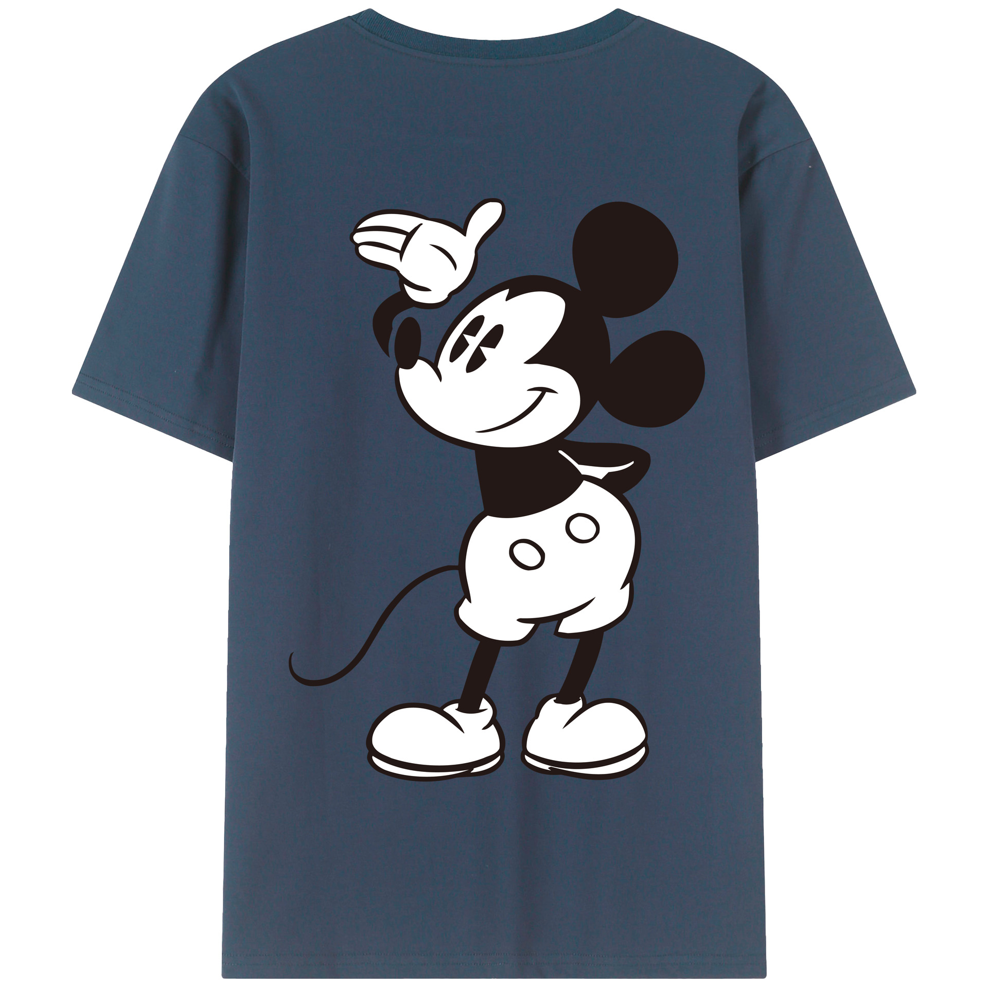 （画像用） ミッキーマウス Mickey Mouse 綿100％半袖Tシャツ（背面プリント）