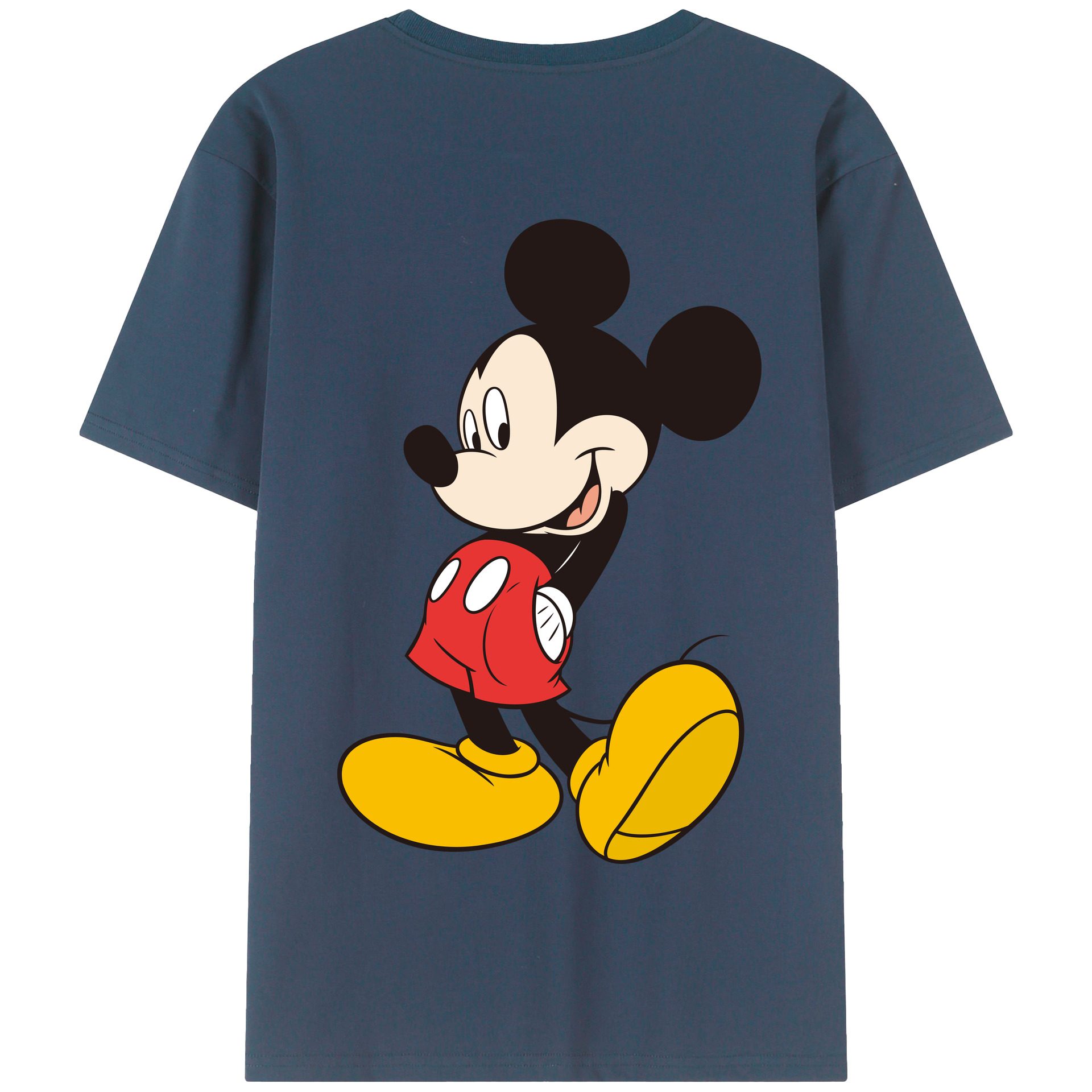 （画像用） ミッキーマウス Mickey Mouse 綿100％半袖Tシャツ（背面プリント）