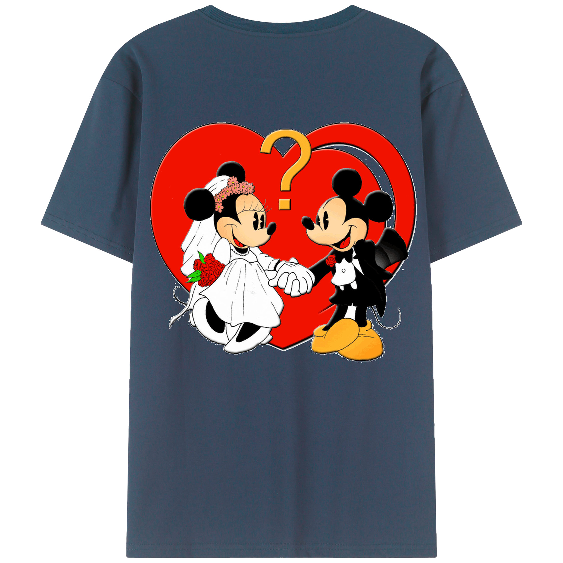（画像用） ミッキーマウス Mickey Mouse 綿100％半袖Tシャツ（背面プリント）