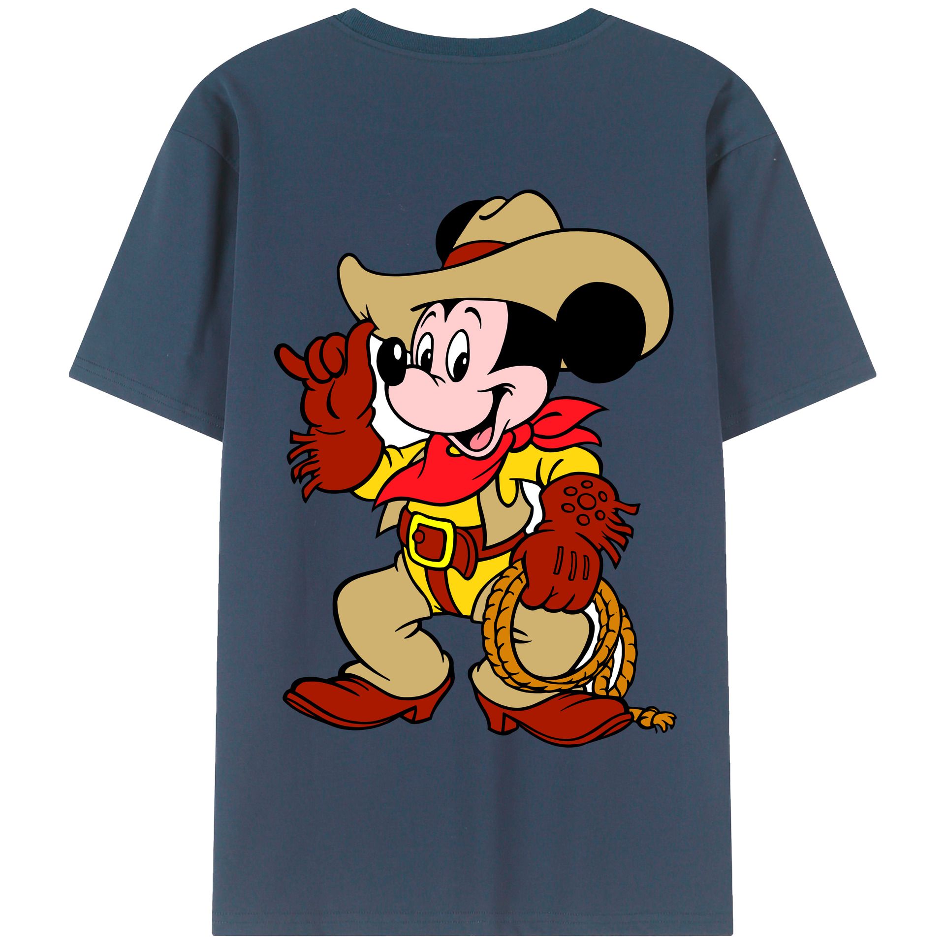 （画像用） ミッキーマウス Mickey Mouse 綿100％半袖Tシャツ（背面プリント）