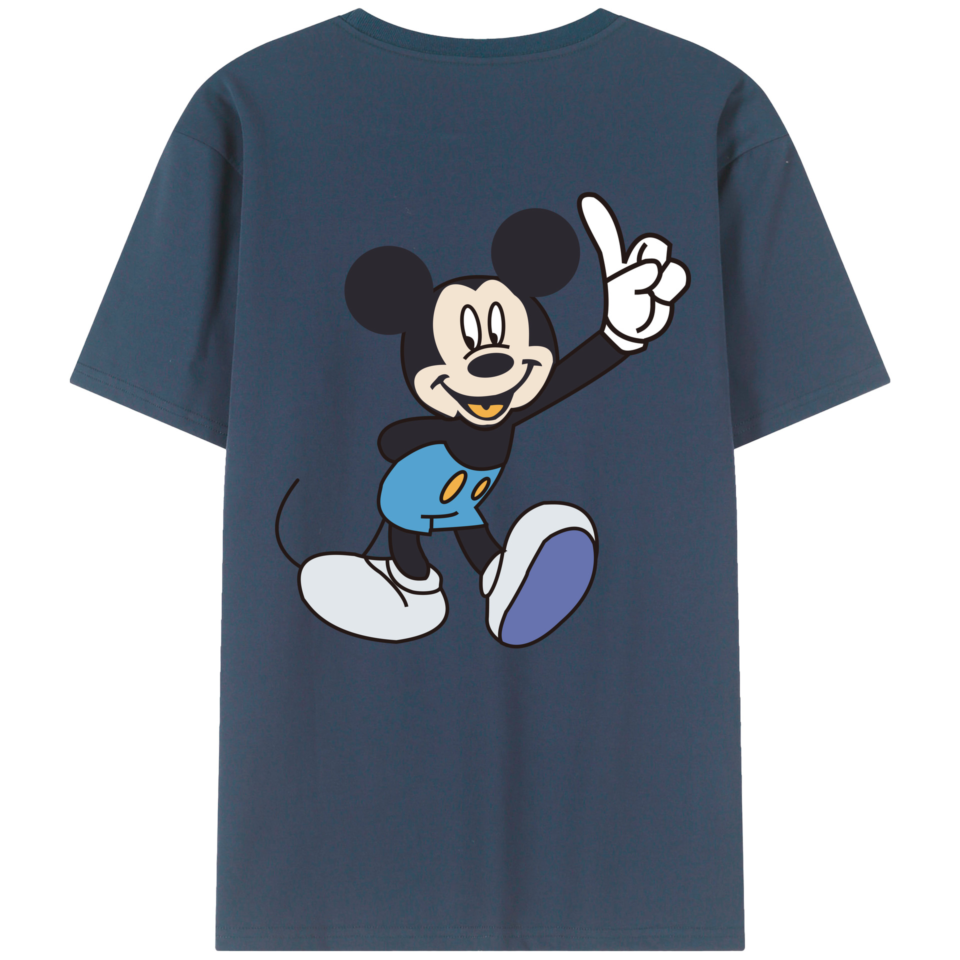 （画像用） ミッキーマウス Mickey Mouse 綿100％半袖Tシャツ（背面プリント）
