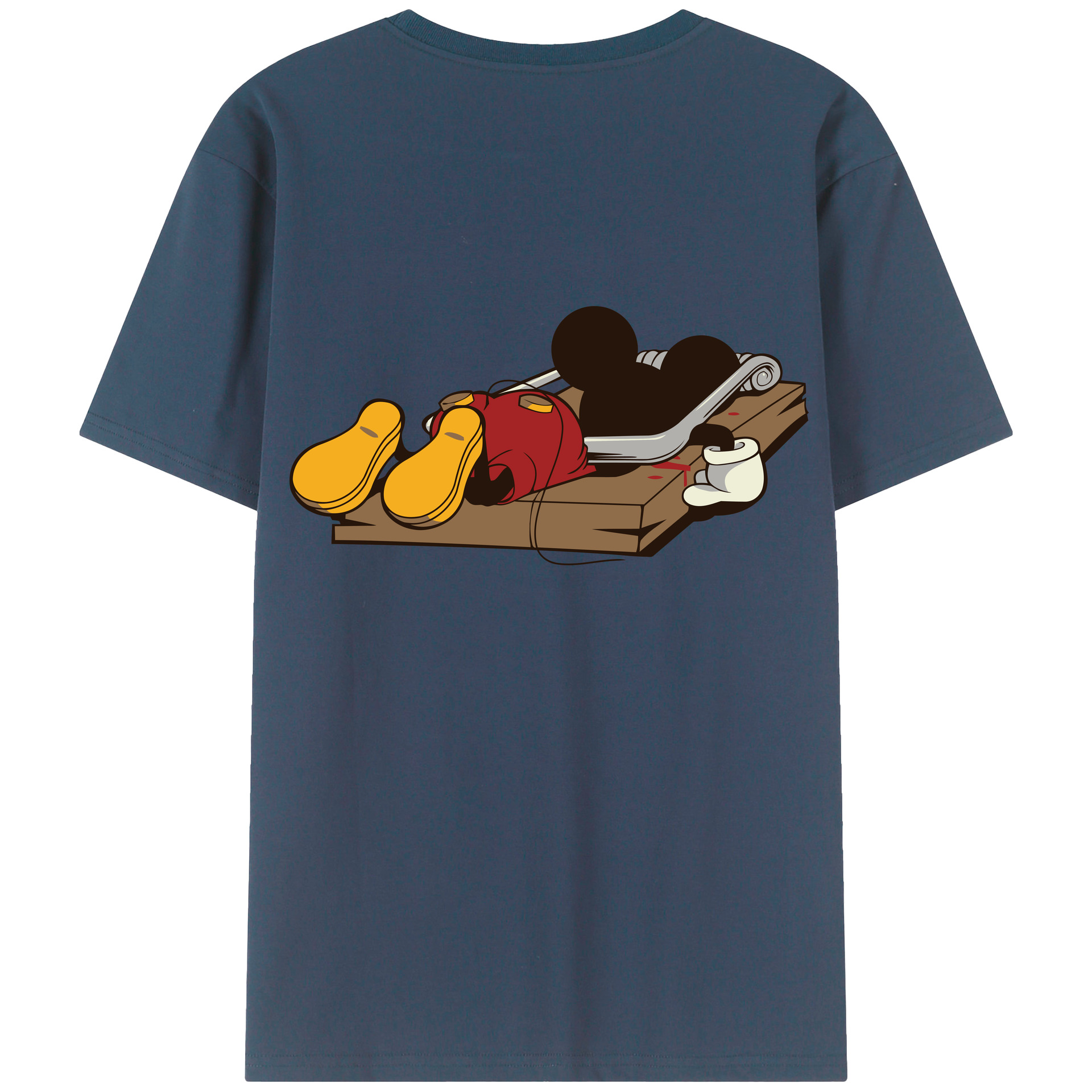 （画像用） ミッキーマウス Mickey Mouse 綿100％半袖Tシャツ（背面プリント）