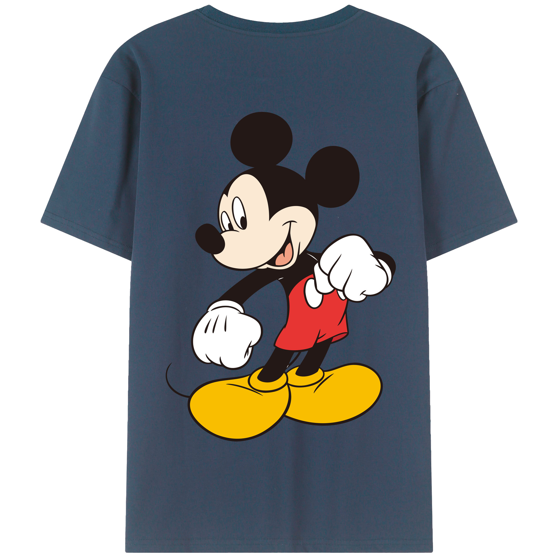 （画像用） ミッキーマウス Mickey Mouse 綿100％半袖Tシャツ（背面プリント）