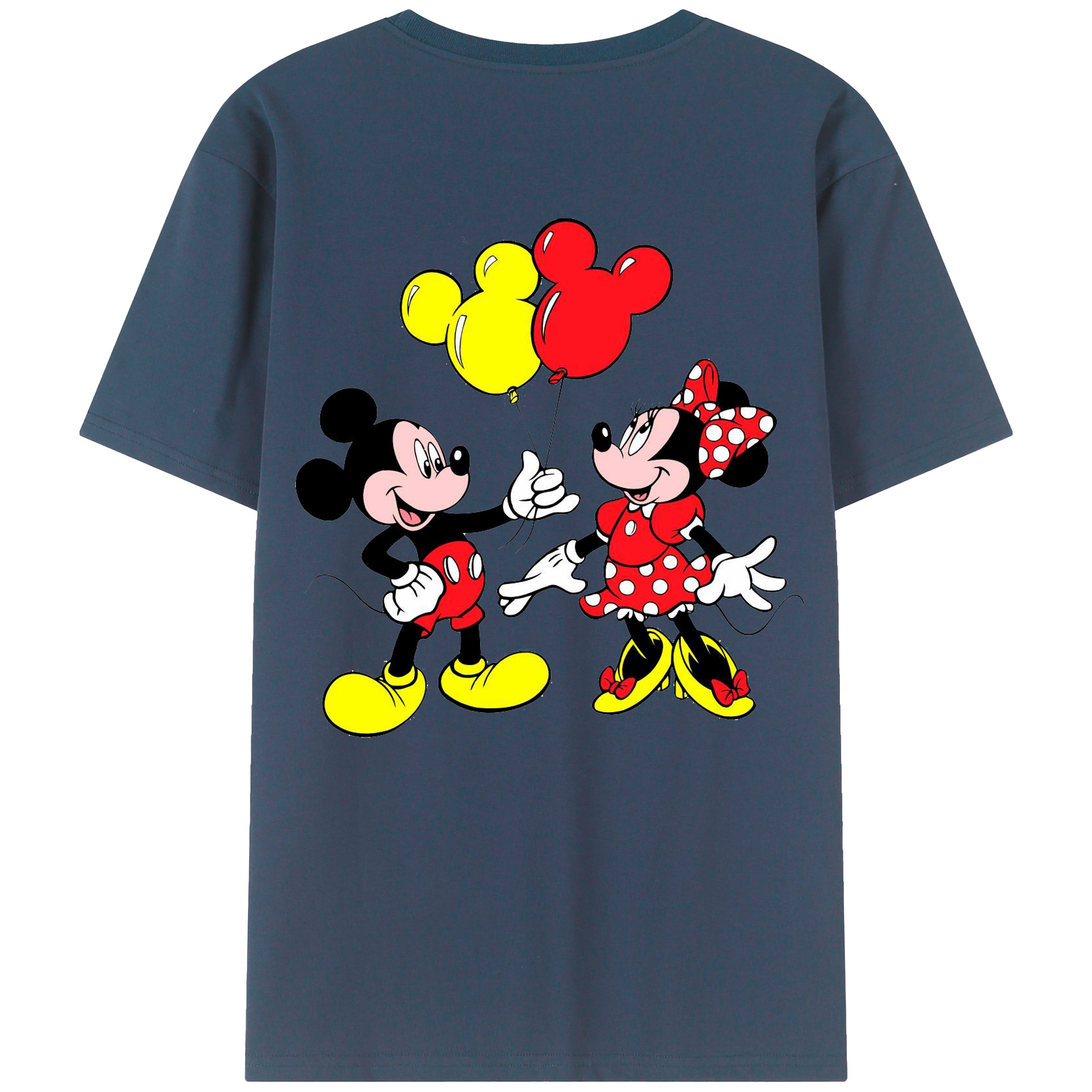 （画像用） ミッキーマウス Mickey Mouse 綿100％半袖Tシャツ（背面プリント）