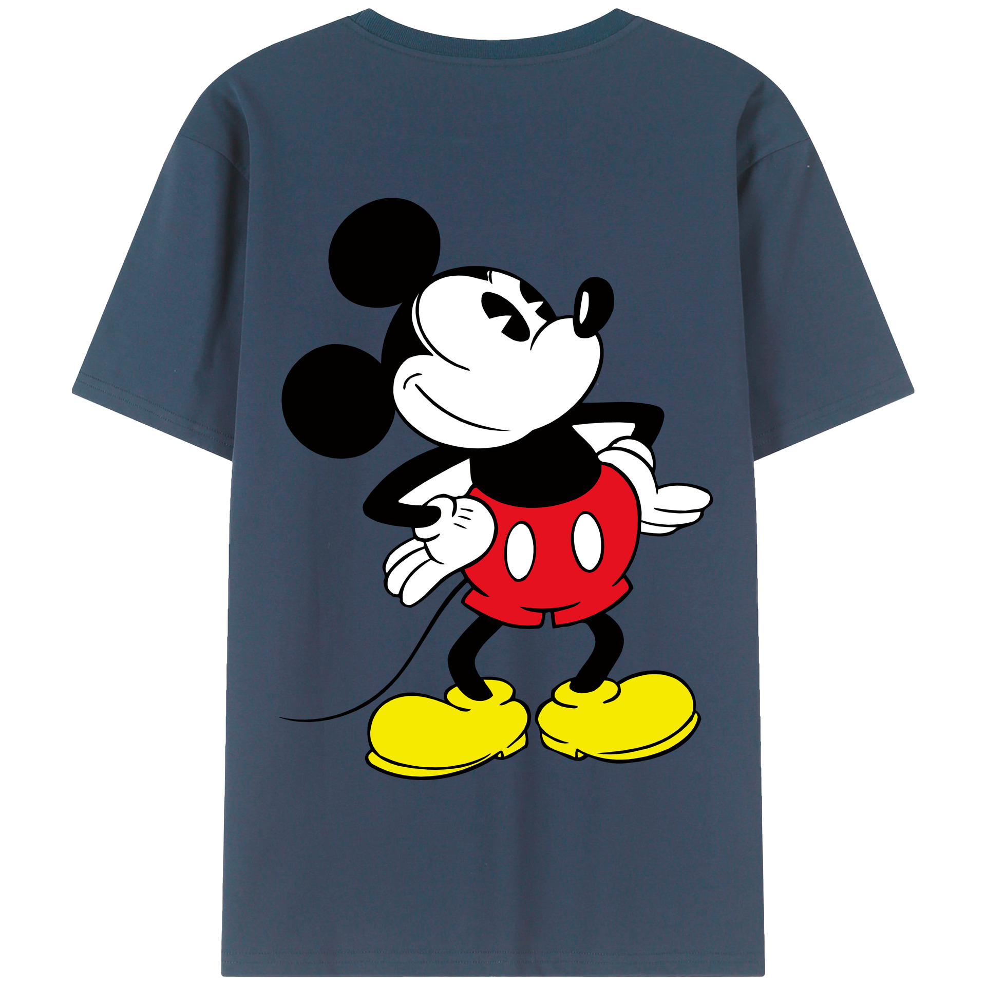 （画像用） ミッキーマウス Mickey Mouse 綿100％半袖Tシャツ（背面プリント）