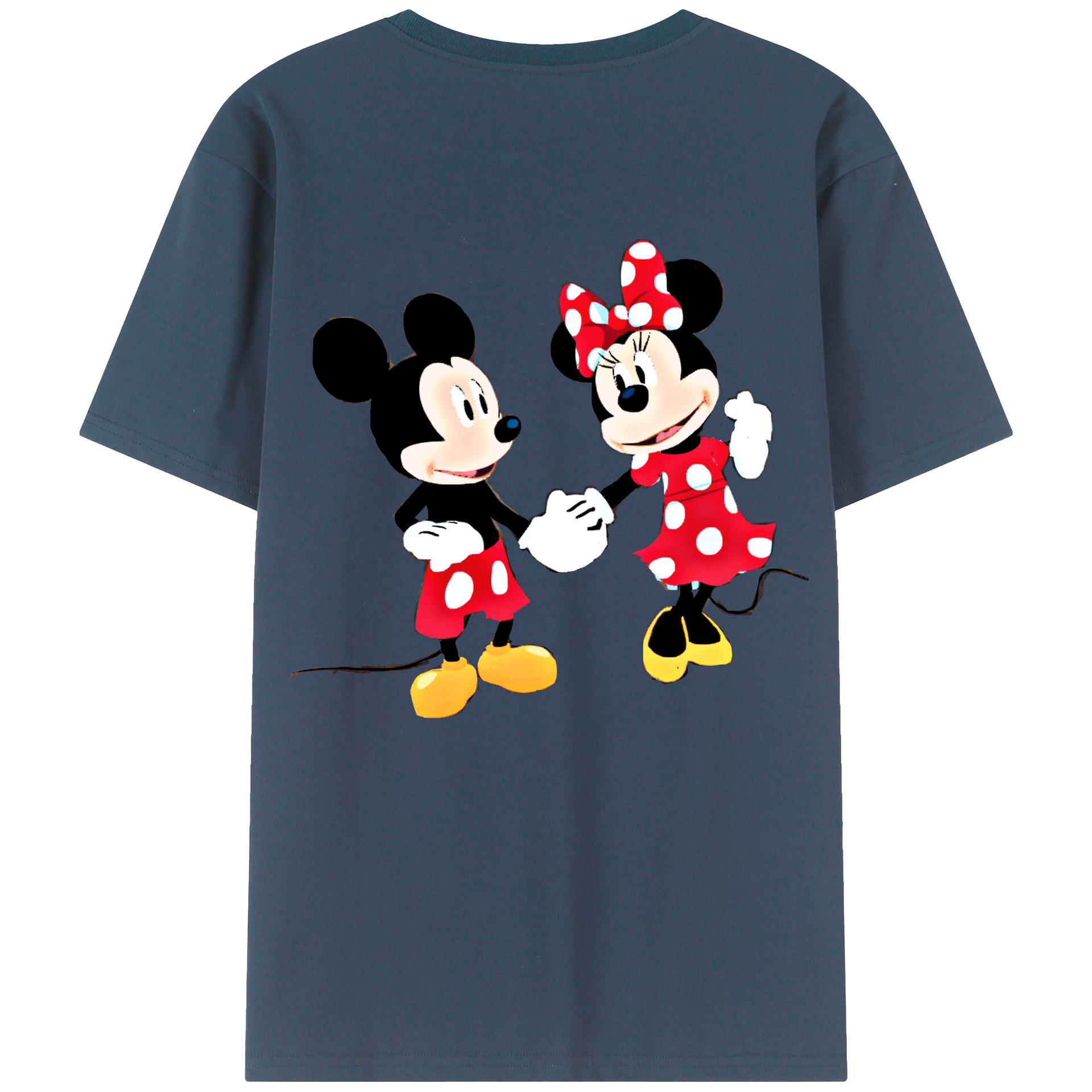 （画像用） ミッキーマウス Mickey Mouse 綿100％半袖Tシャツ（背面プリント）