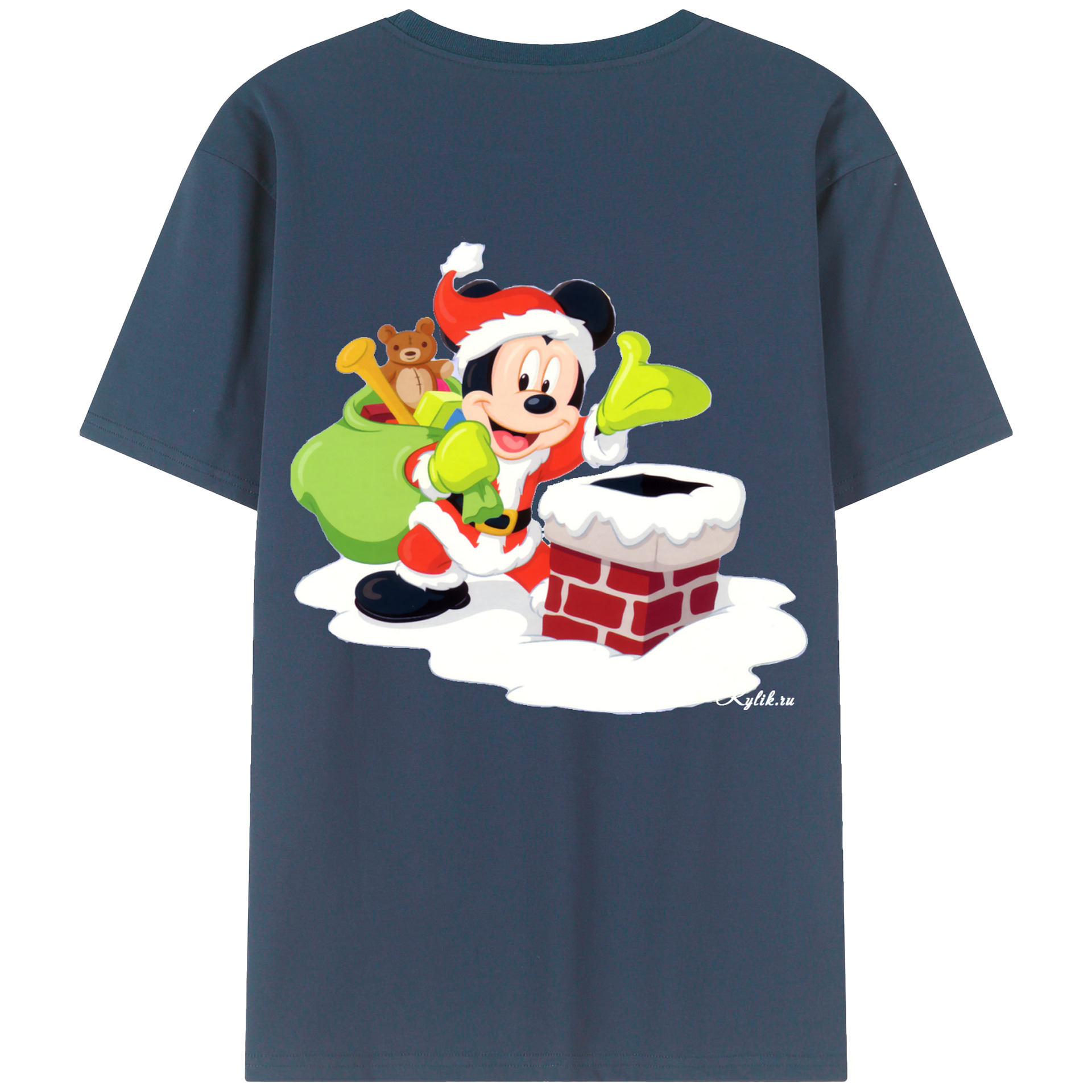 （画像用） ミッキーマウス Mickey Mouse 綿100％半袖Tシャツ（背面プリント）