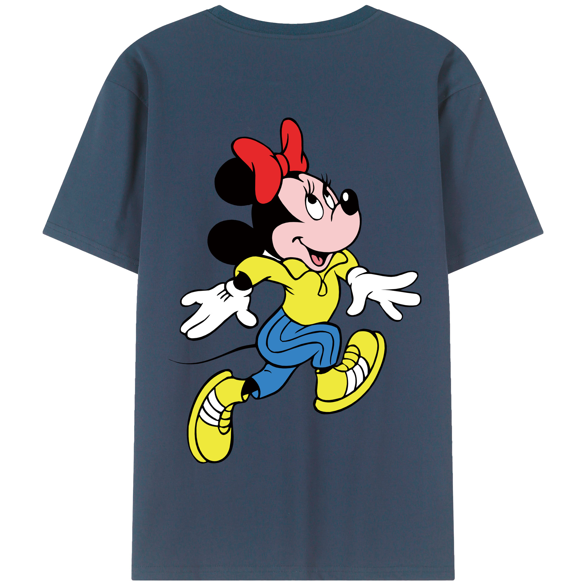 （画像用） ミッキーマウス Mickey Mouse 綿100％半袖Tシャツ（背面プリント）