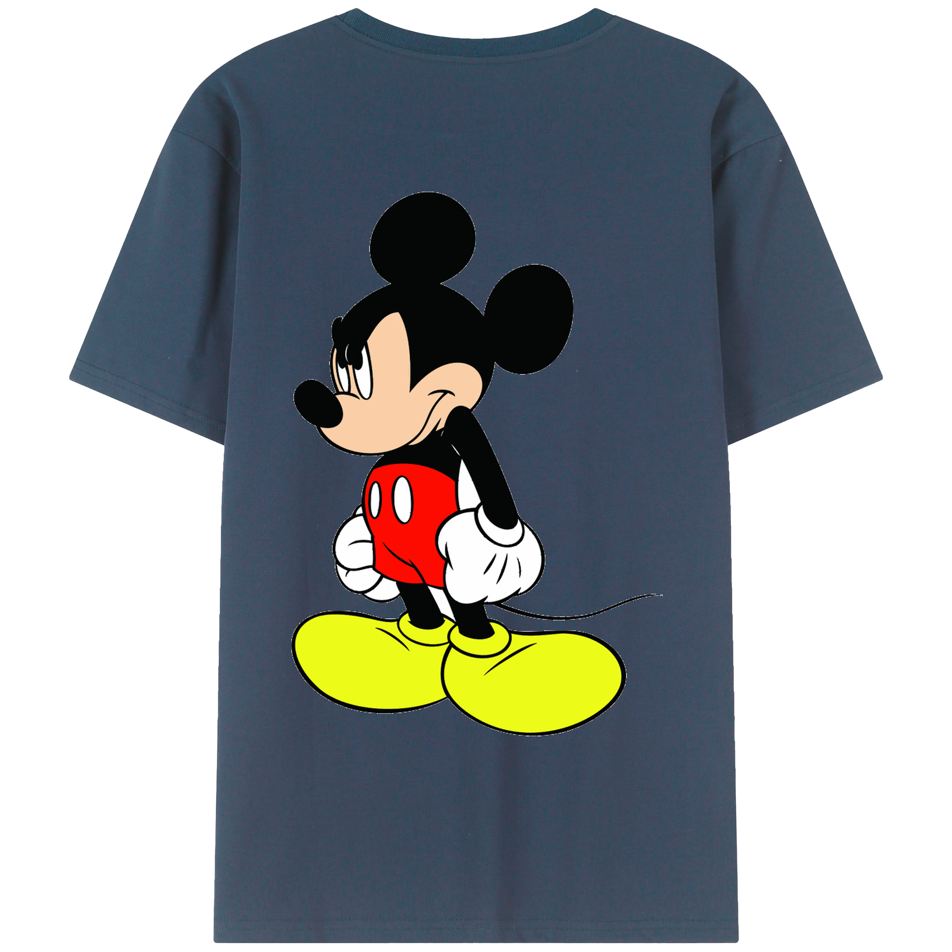 （画像用） ミッキーマウス Mickey Mouse 綿100％半袖Tシャツ（背面プリント）