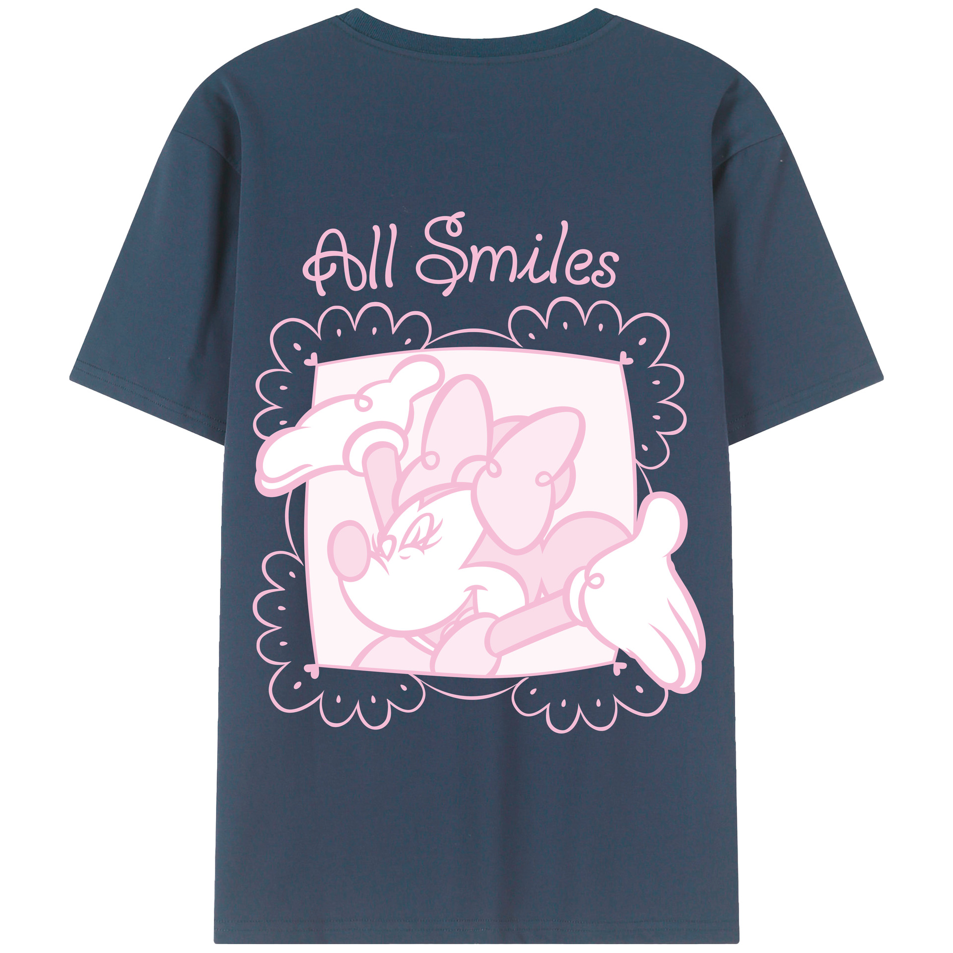 （画像用） ミッキーマウス Mickey Mouse 綿100％半袖Tシャツ（背面プリント）