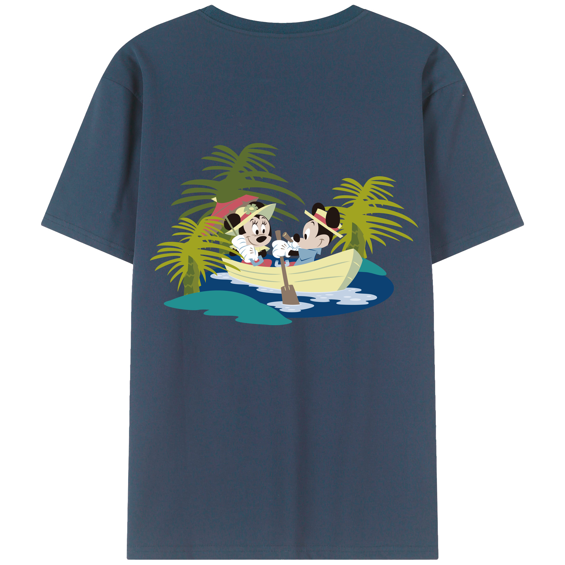 （画像用） ミッキーマウス Mickey Mouse 綿100％半袖Tシャツ（背面プリント）