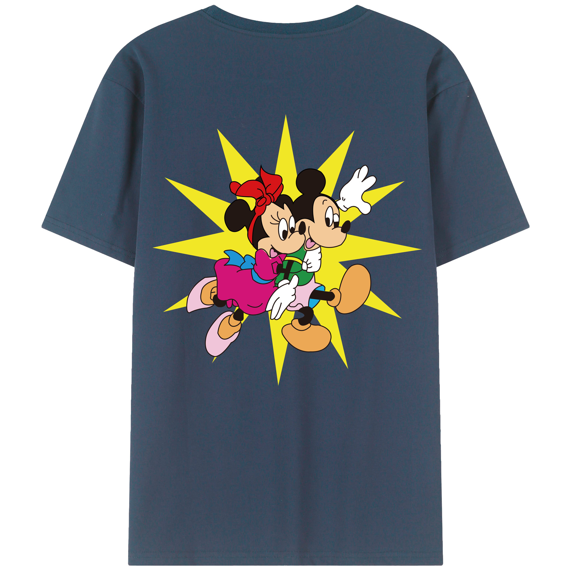 （画像用） ミッキーマウス Mickey Mouse 綿100％半袖Tシャツ（背面プリント）
