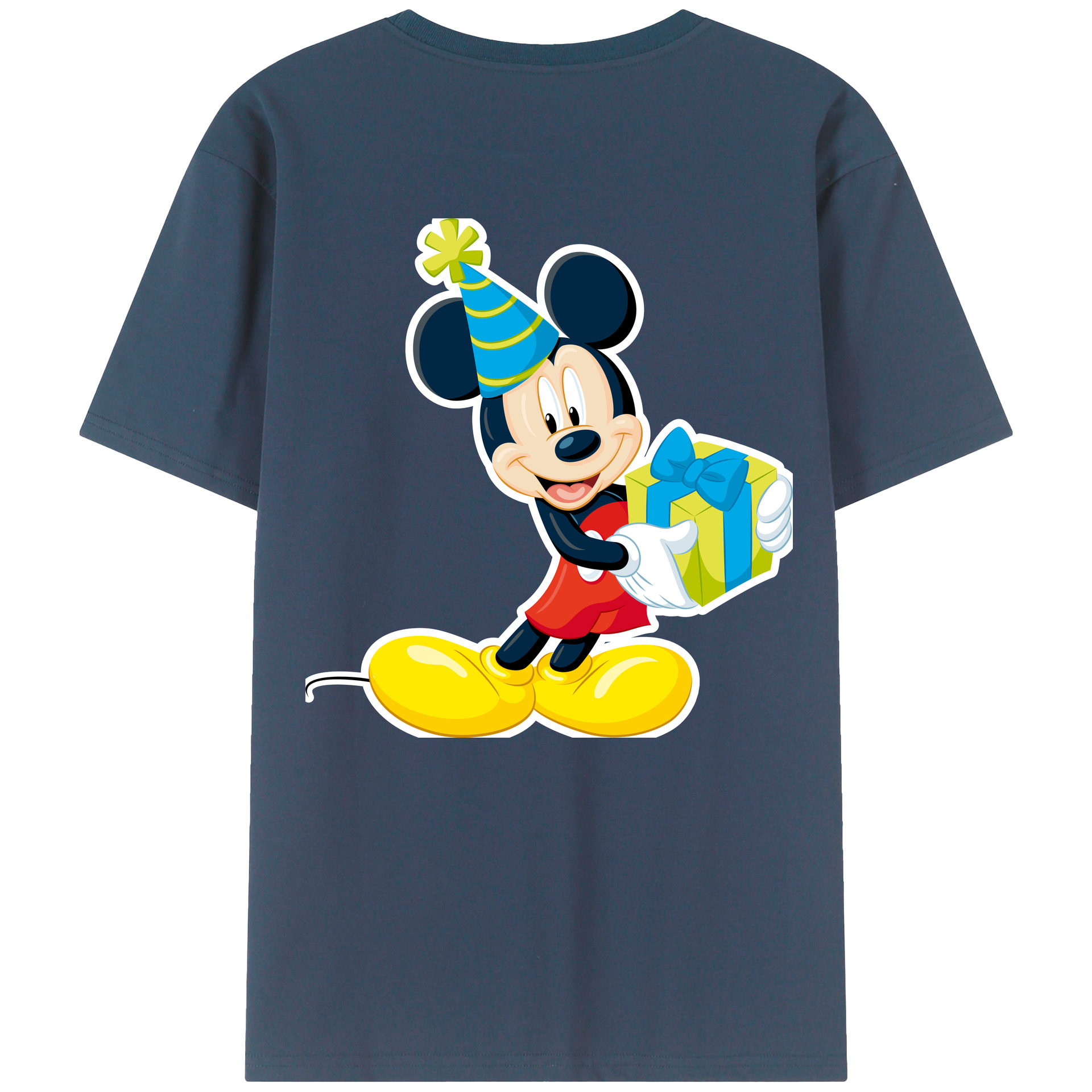 （画像用） ミッキーマウス Mickey Mouse 綿100％半袖Tシャツ（背面プリント）