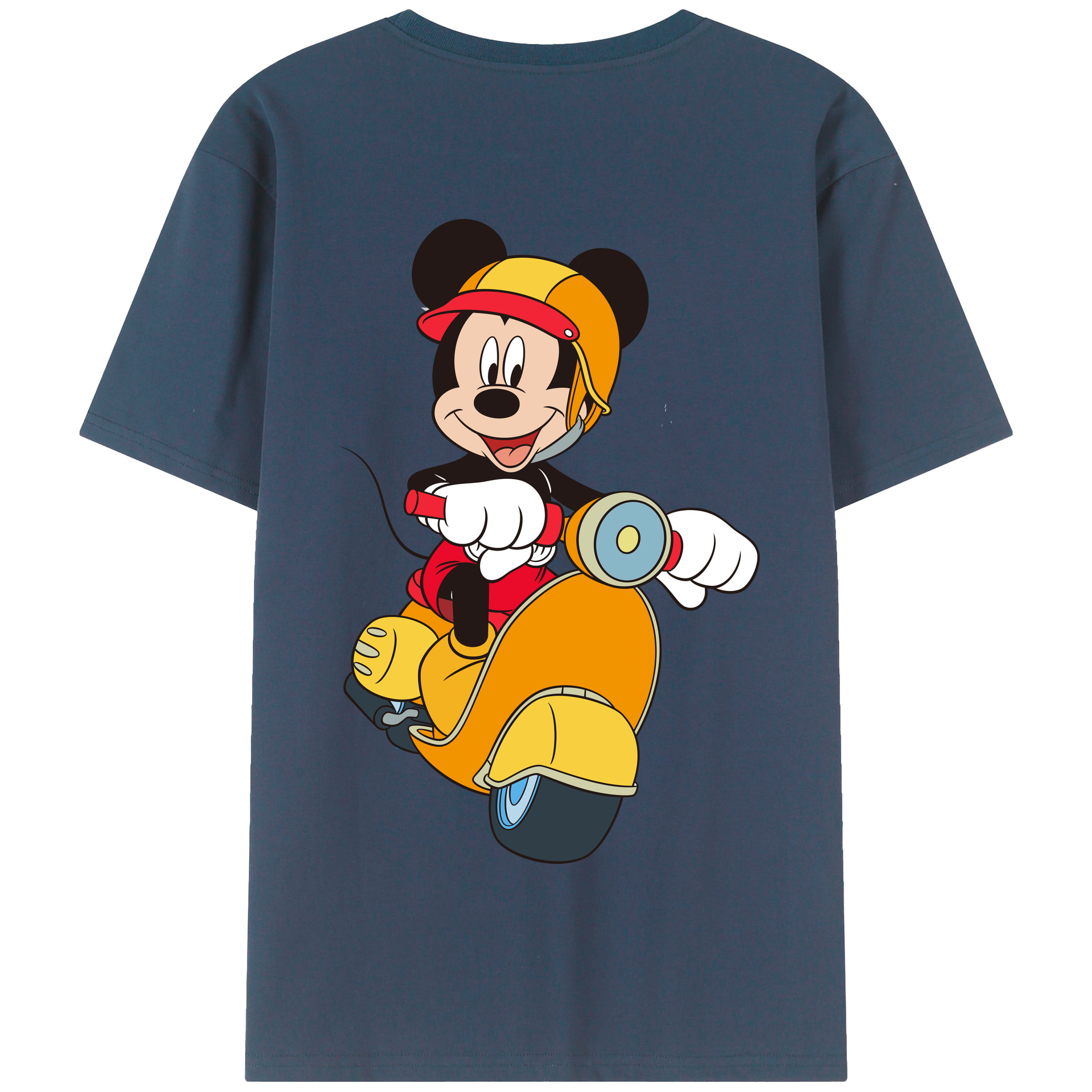 （画像用） ミッキーマウス Mickey Mouse 綿100％半袖Tシャツ（背面プリント）
