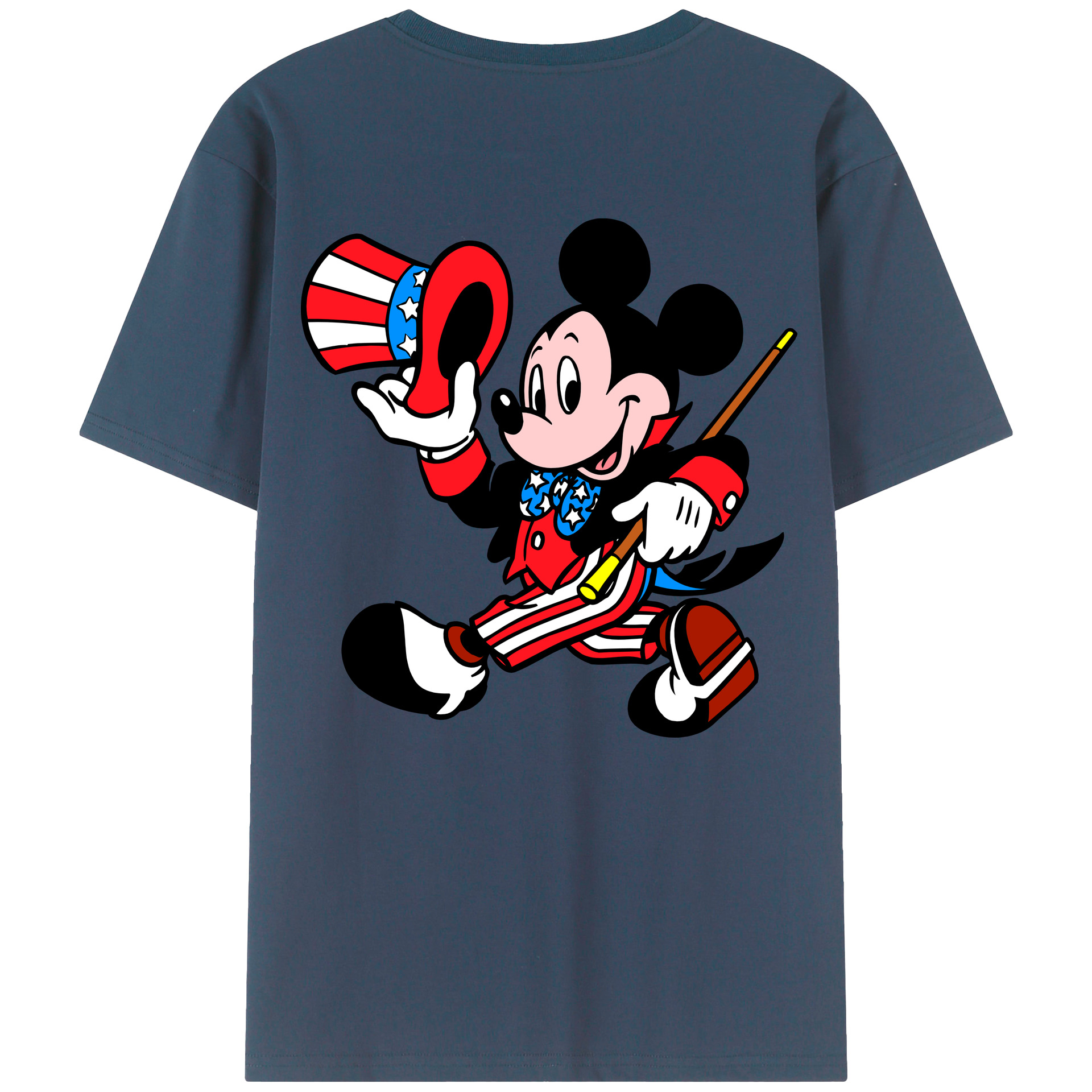 （画像用） ミッキーマウス Mickey Mouse 綿100％半袖Tシャツ（背面プリント）