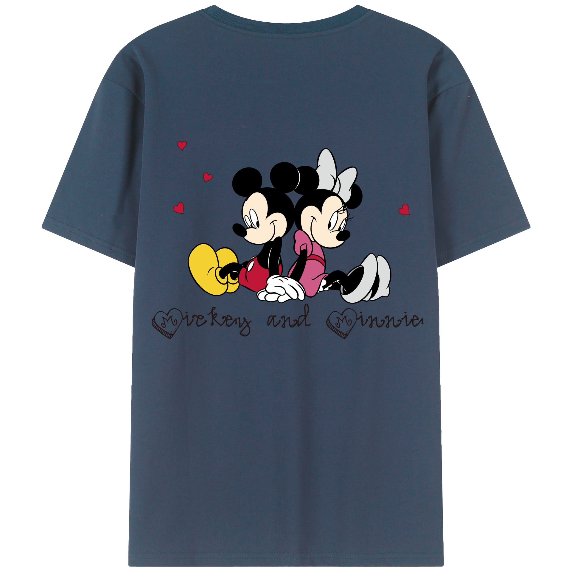 （画像用） ミッキーマウス Mickey Mouse 綿100％半袖Tシャツ（背面プリント）