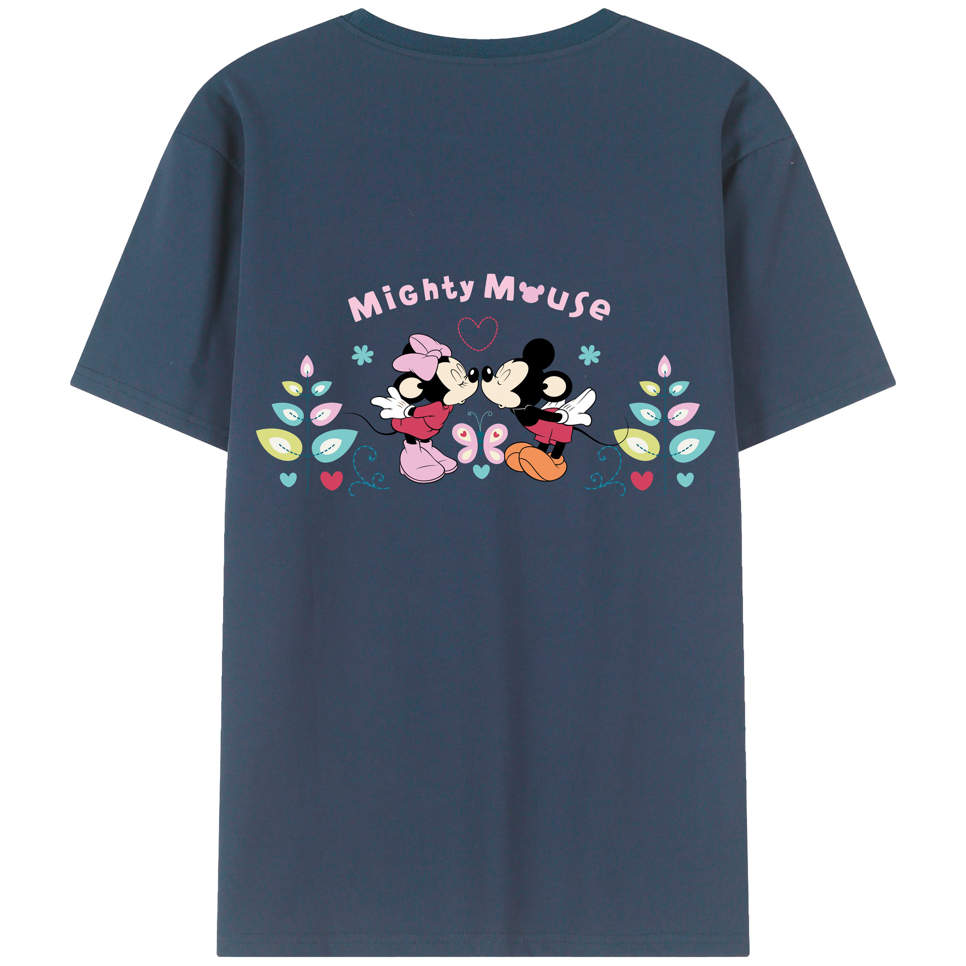 （画像用） ミッキーマウス Mickey Mouse 綿100％半袖Tシャツ（背面プリント）