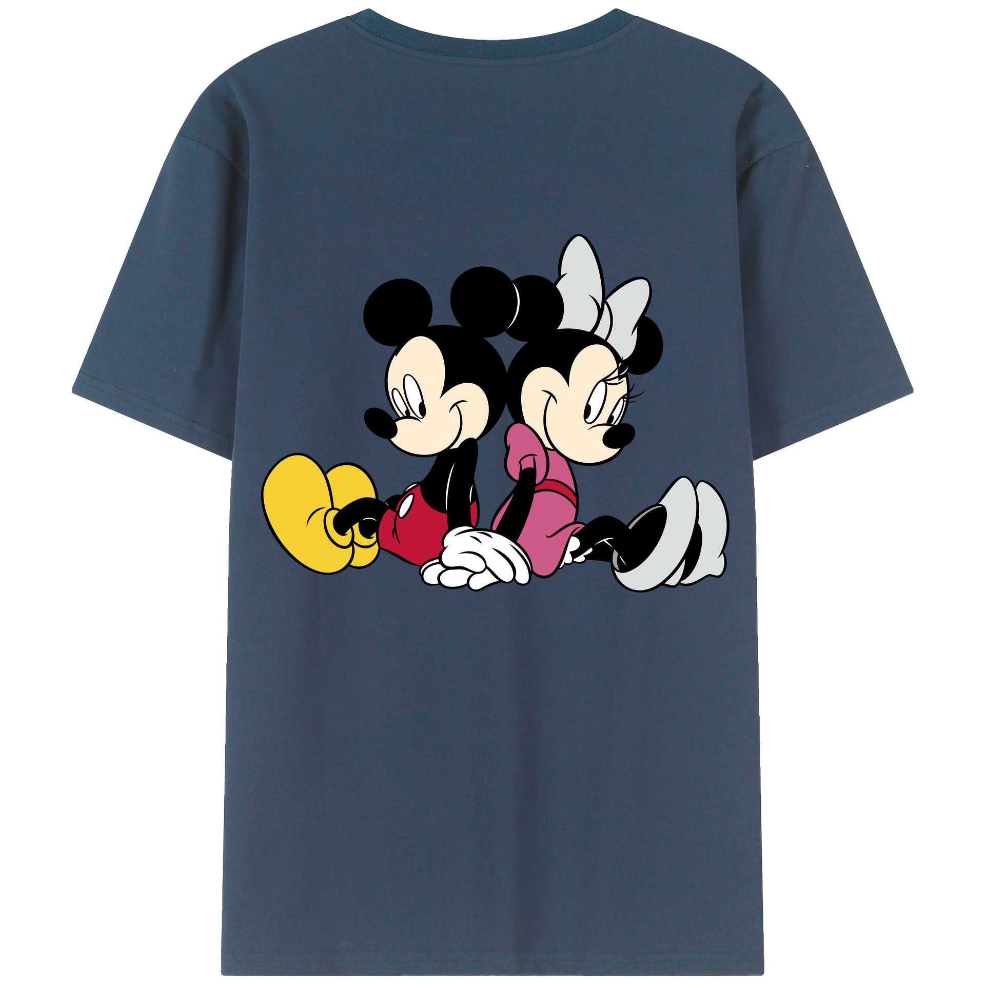 （画像用） ミッキーマウス Mickey Mouse 綿100％半袖Tシャツ（背面プリント）