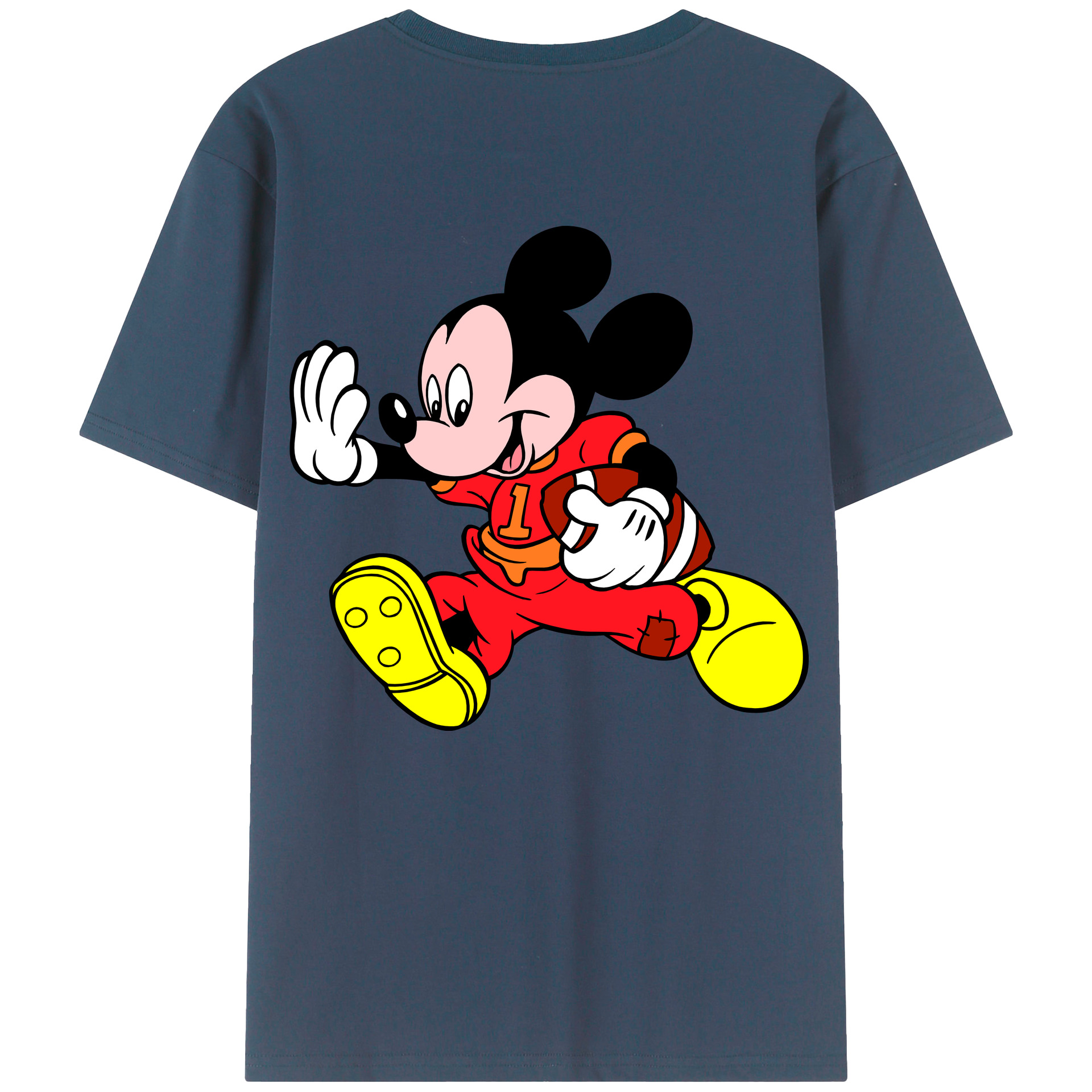 （画像用） ミッキーマウス Mickey Mouse 綿100％半袖Tシャツ（背面プリント）