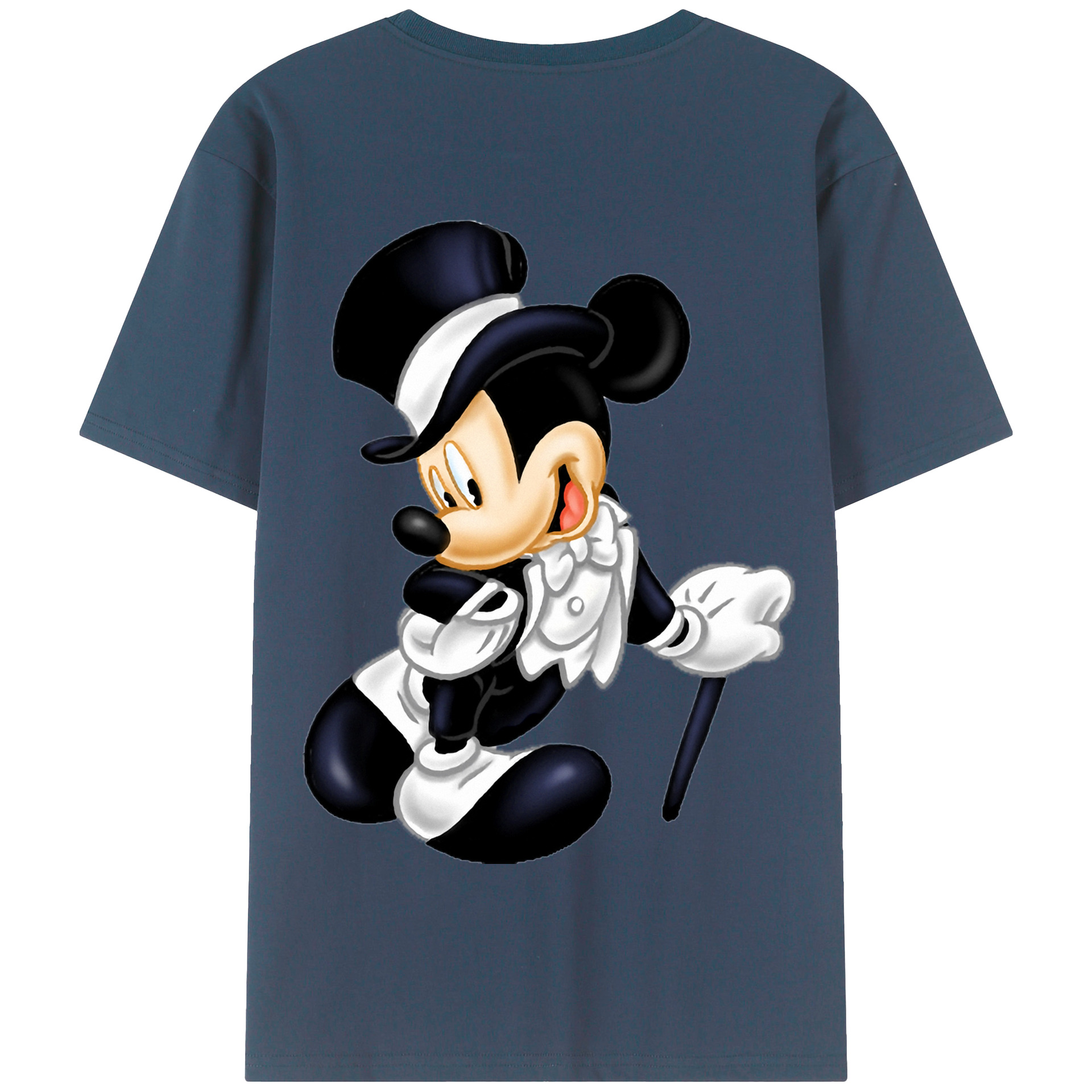（画像用） ミッキーマウス Mickey Mouse 綿100％半袖Tシャツ（背面プリント）