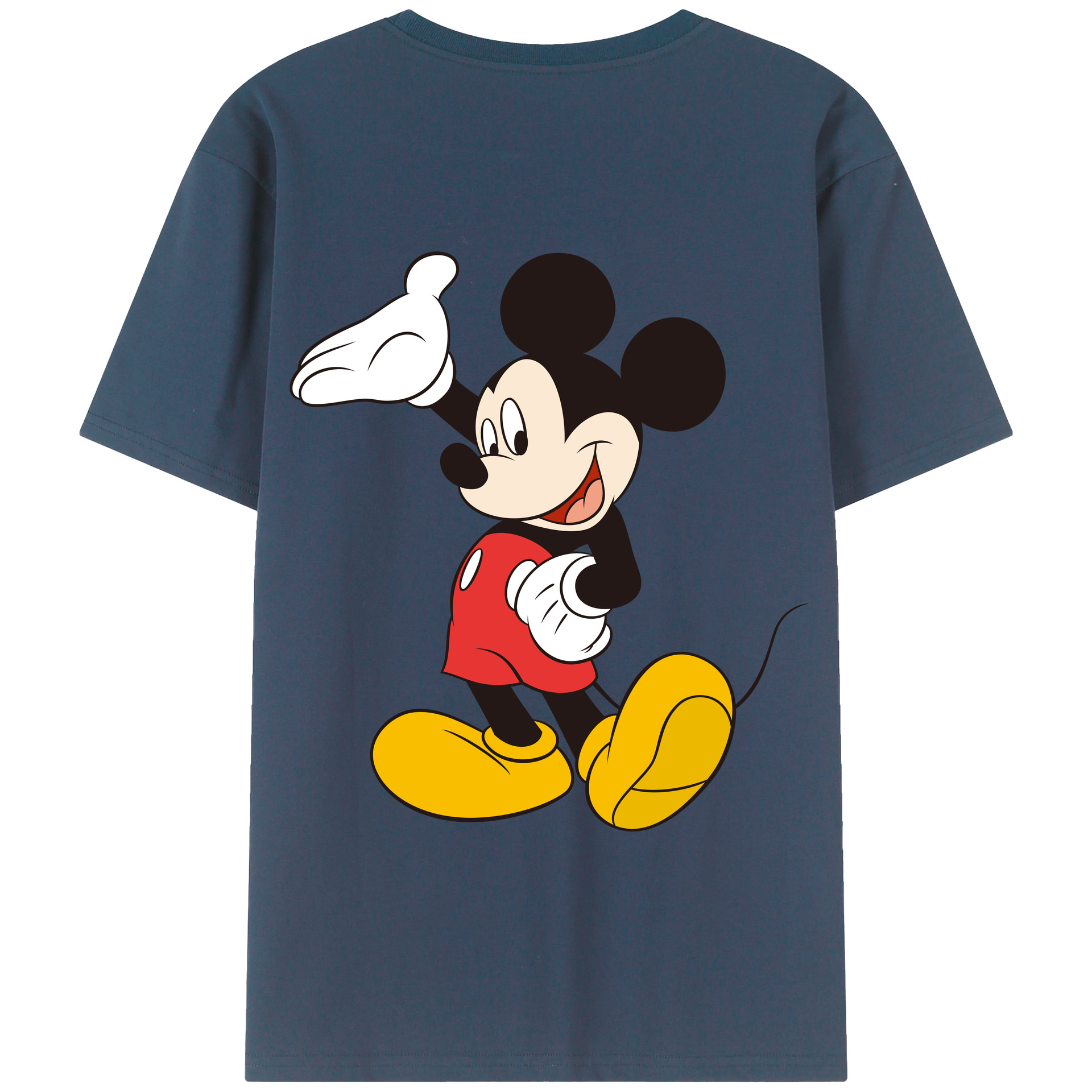 （画像用） ミッキーマウス Mickey Mouse 綿100％半袖Tシャツ（背面プリント）