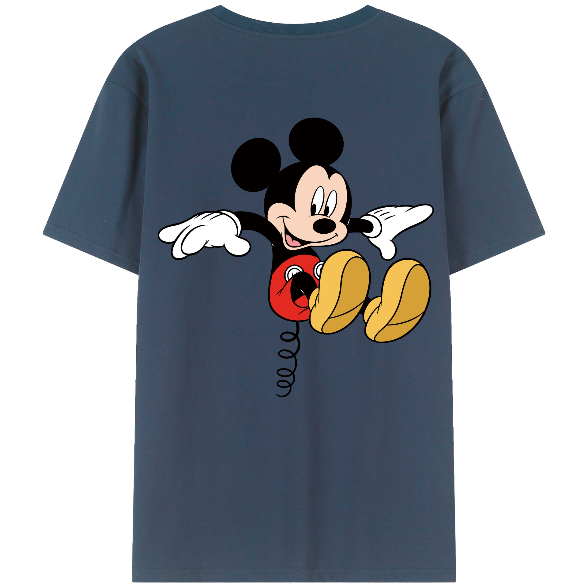 （画像用） ミッキーマウス Mickey Mouse 綿100％半袖Tシャツ（背面プリント）