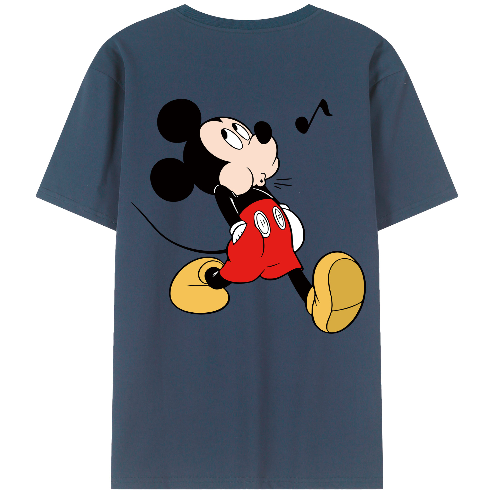 （画像用） ミッキーマウス Mickey Mouse 綿100％半袖Tシャツ（背面プリント）