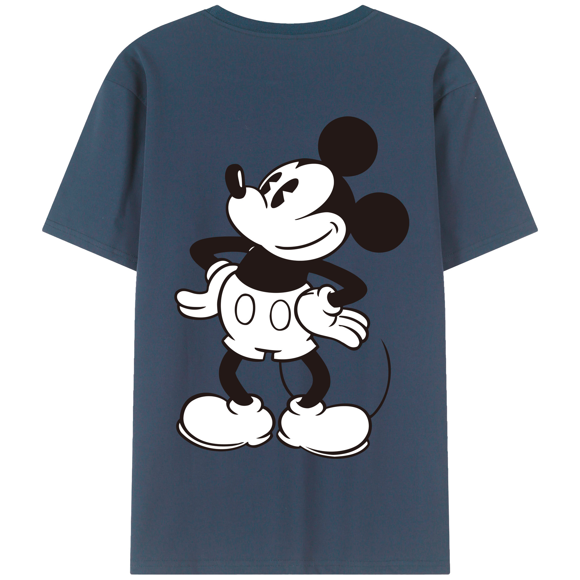 （画像用） ミッキーマウス Mickey Mouse 綿100％半袖Tシャツ（背面プリント）
