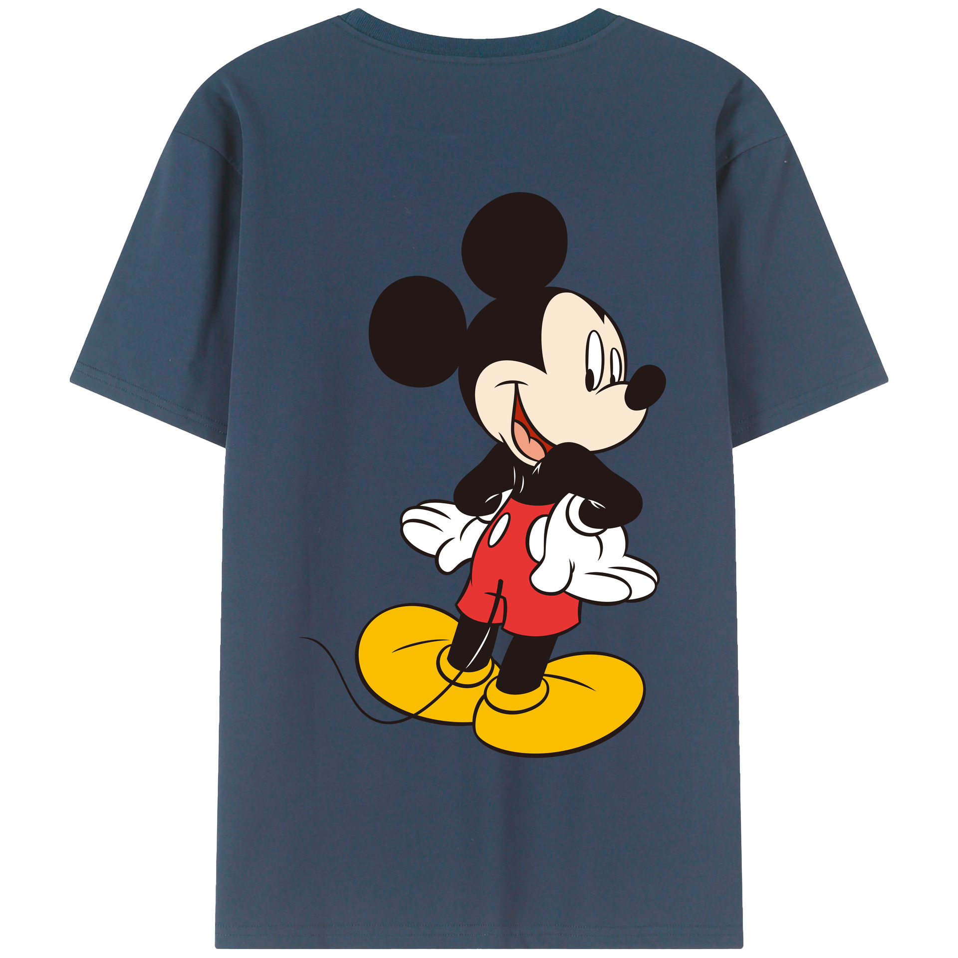 （画像用） ミッキーマウス Mickey Mouse 綿100％半袖Tシャツ（背面プリント）