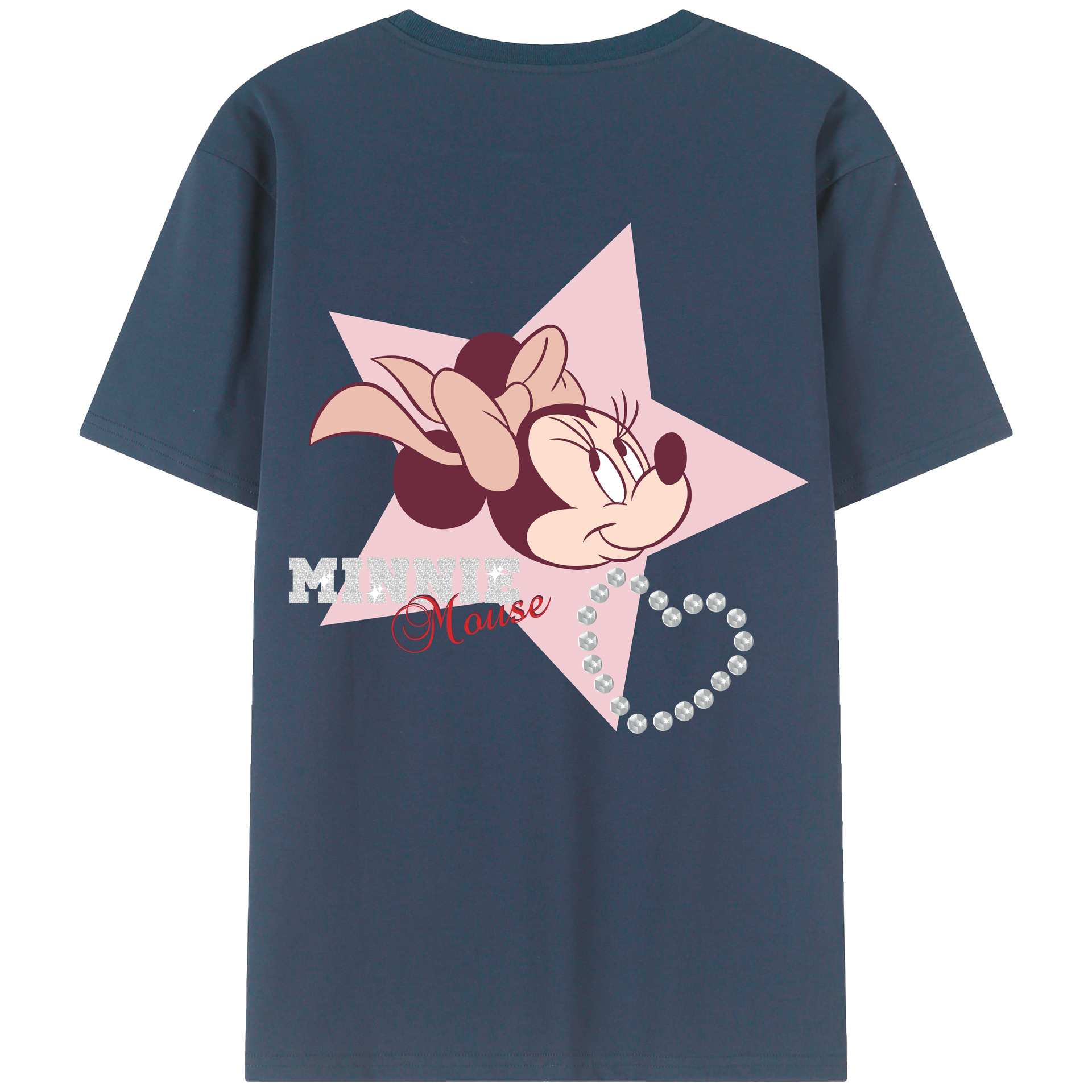 （画像用） ミッキーマウス Mickey Mouse 綿100％半袖Tシャツ（背面プリント）