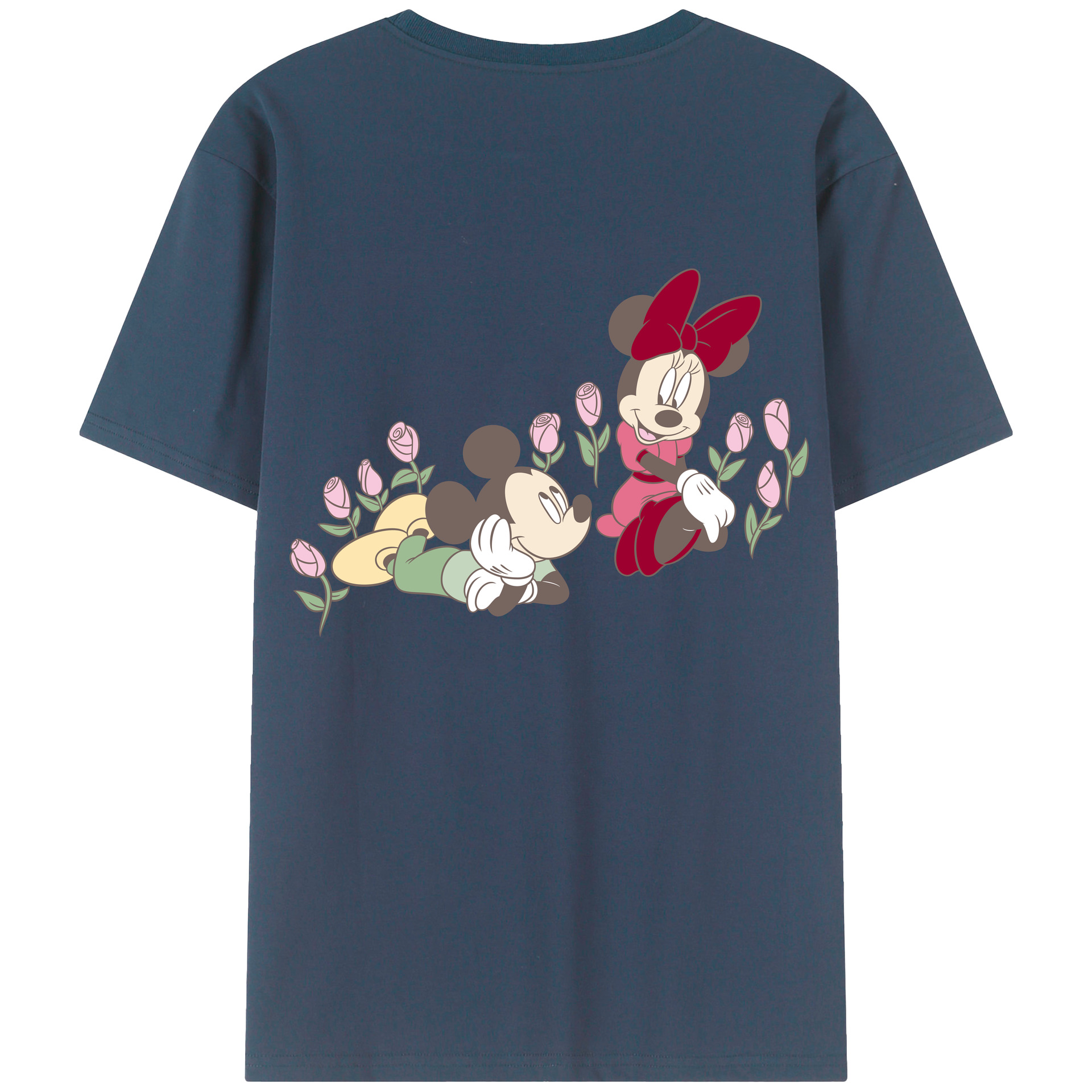 （画像用） ミッキーマウス Mickey Mouse 綿100％半袖Tシャツ（背面プリント）