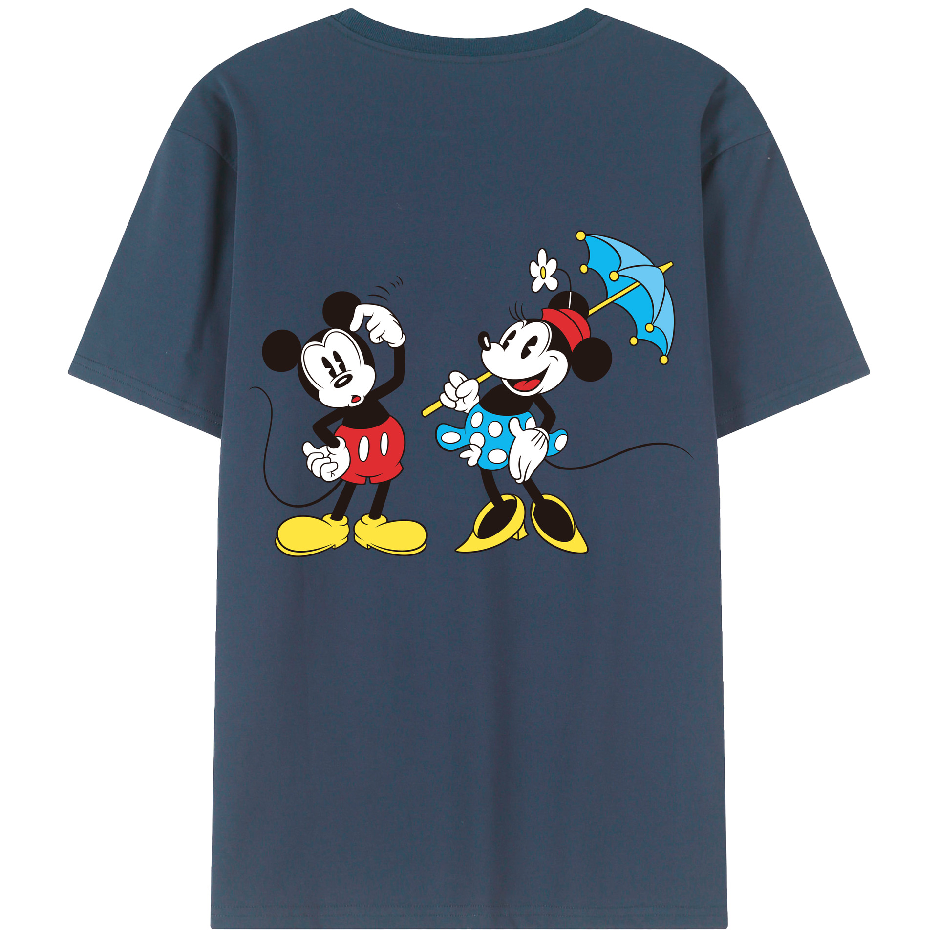 （画像用） ミッキーマウス Mickey Mouse 綿100％半袖Tシャツ（背面プリント）