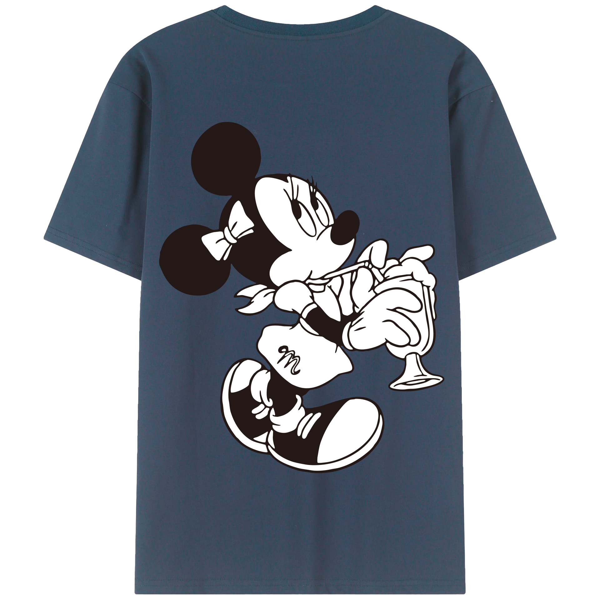 （画像用） ミッキーマウス Mickey Mouse 綿100％半袖Tシャツ（背面プリント）