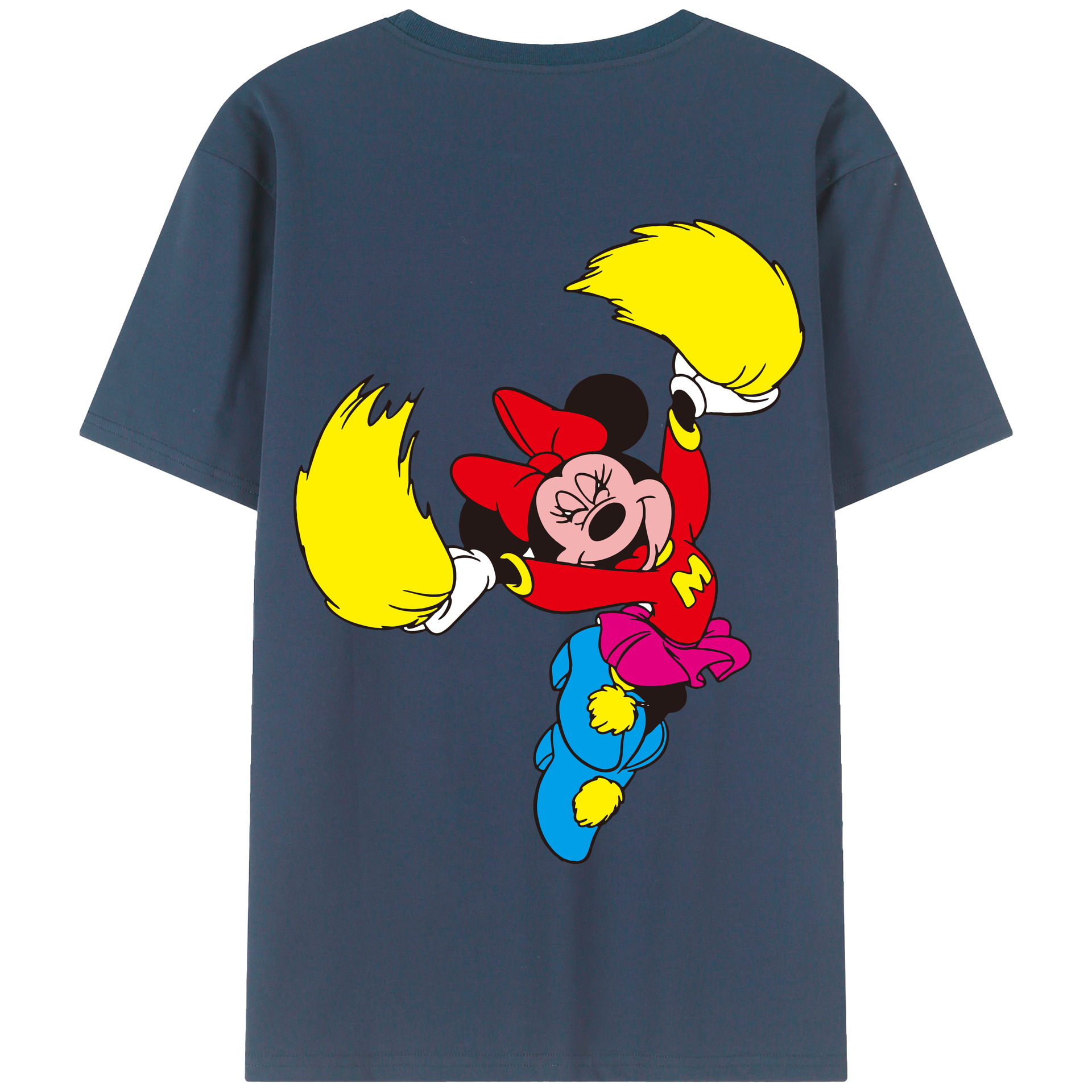 （画像用） ミッキーマウス Mickey Mouse 綿100％半袖Tシャツ（背面プリント）