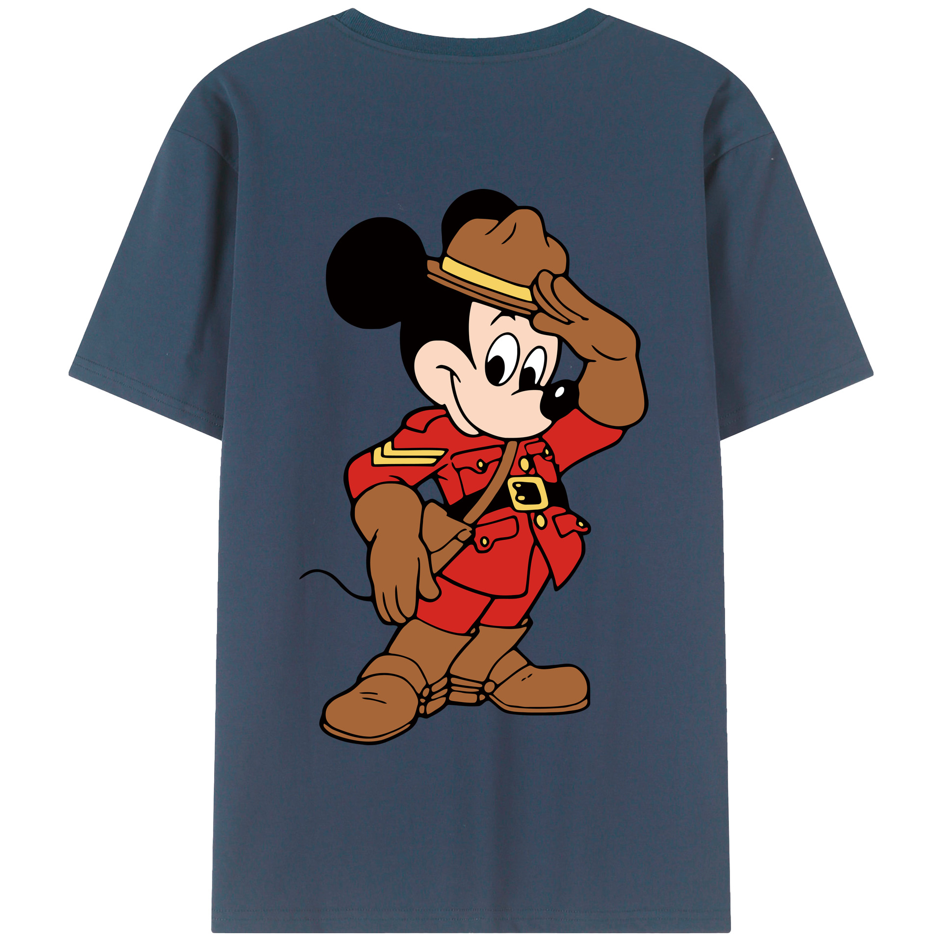 （画像用） ミッキーマウス Mickey Mouse 綿100％半袖Tシャツ（背面プリント）