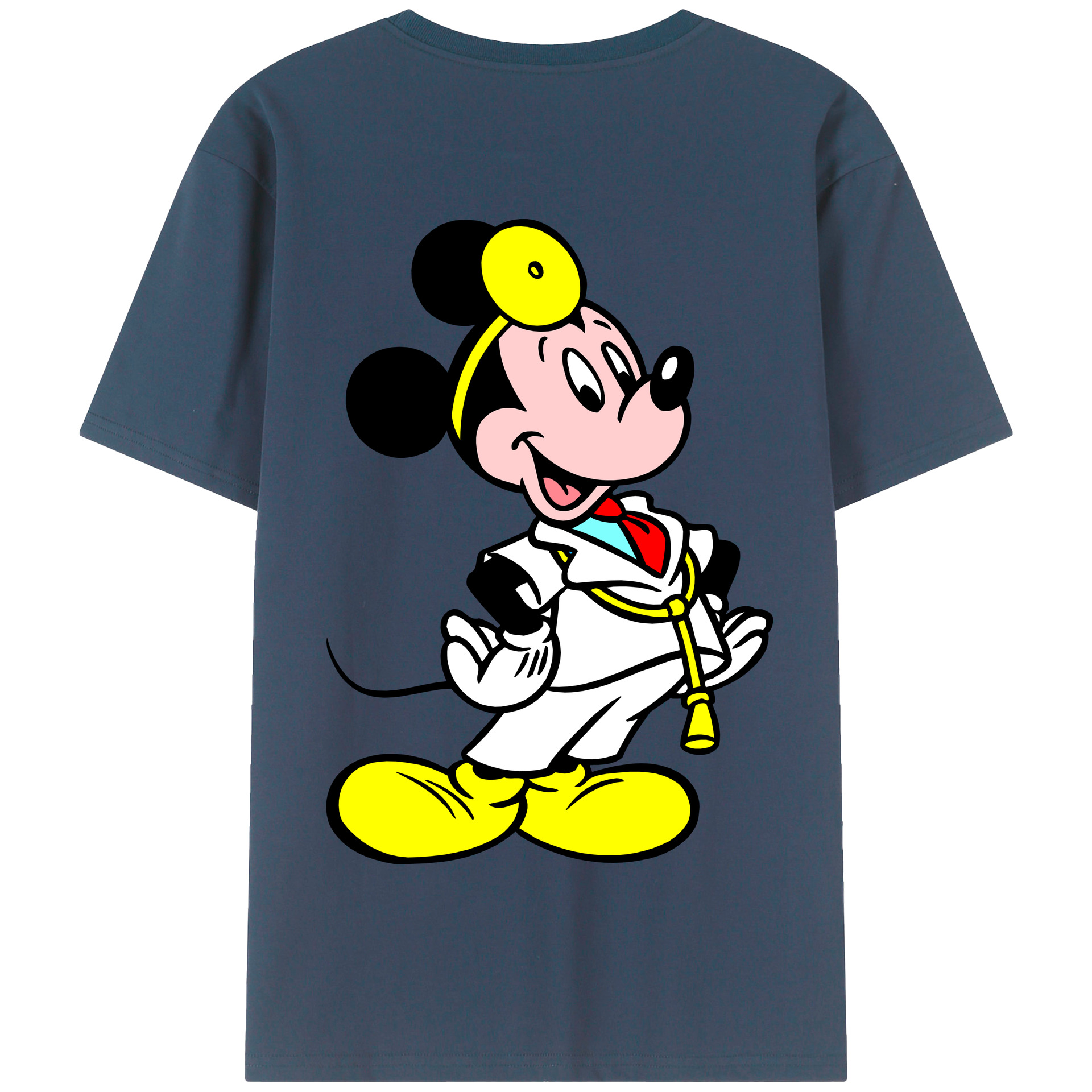 （画像用） ミッキーマウス Mickey Mouse 綿100％半袖Tシャツ（背面プリント）