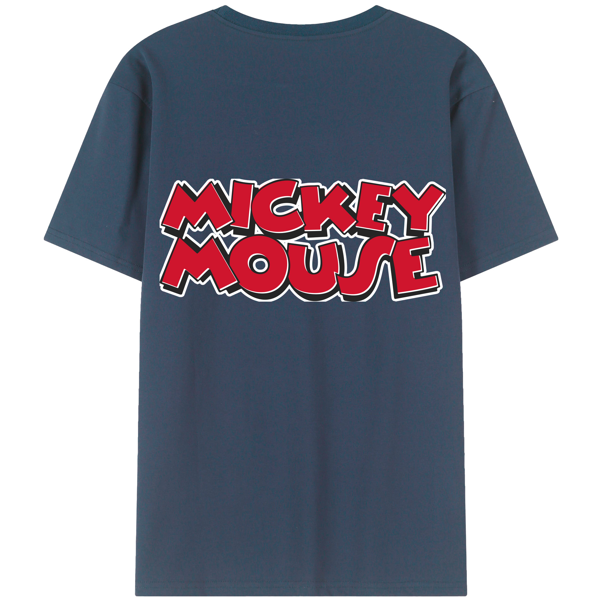 （画像用） ミッキーマウス Mickey Mouse 綿100％半袖Tシャツ（背面プリント）