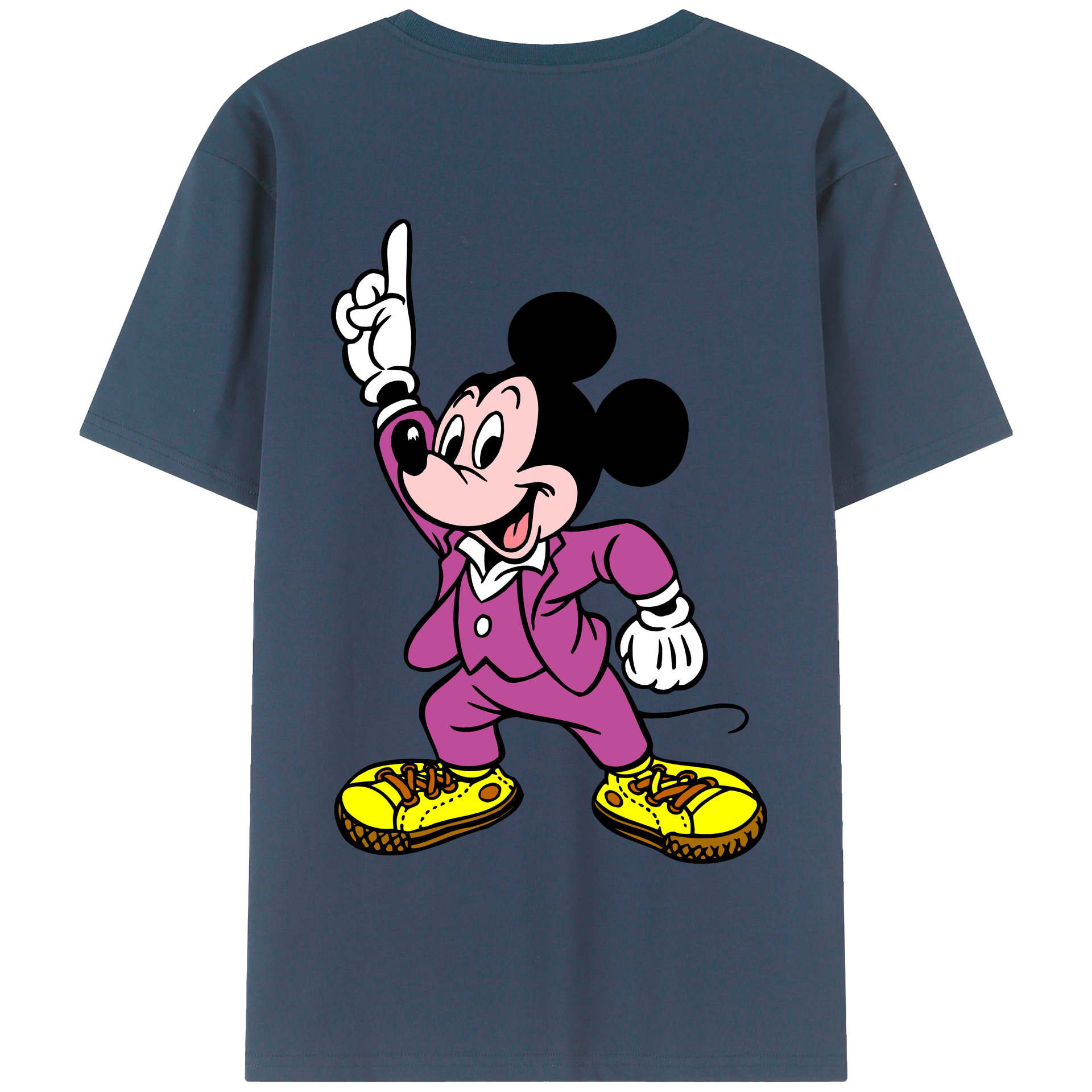 （画像用） ミッキーマウス Mickey Mouse 綿100％半袖Tシャツ（背面プリント）